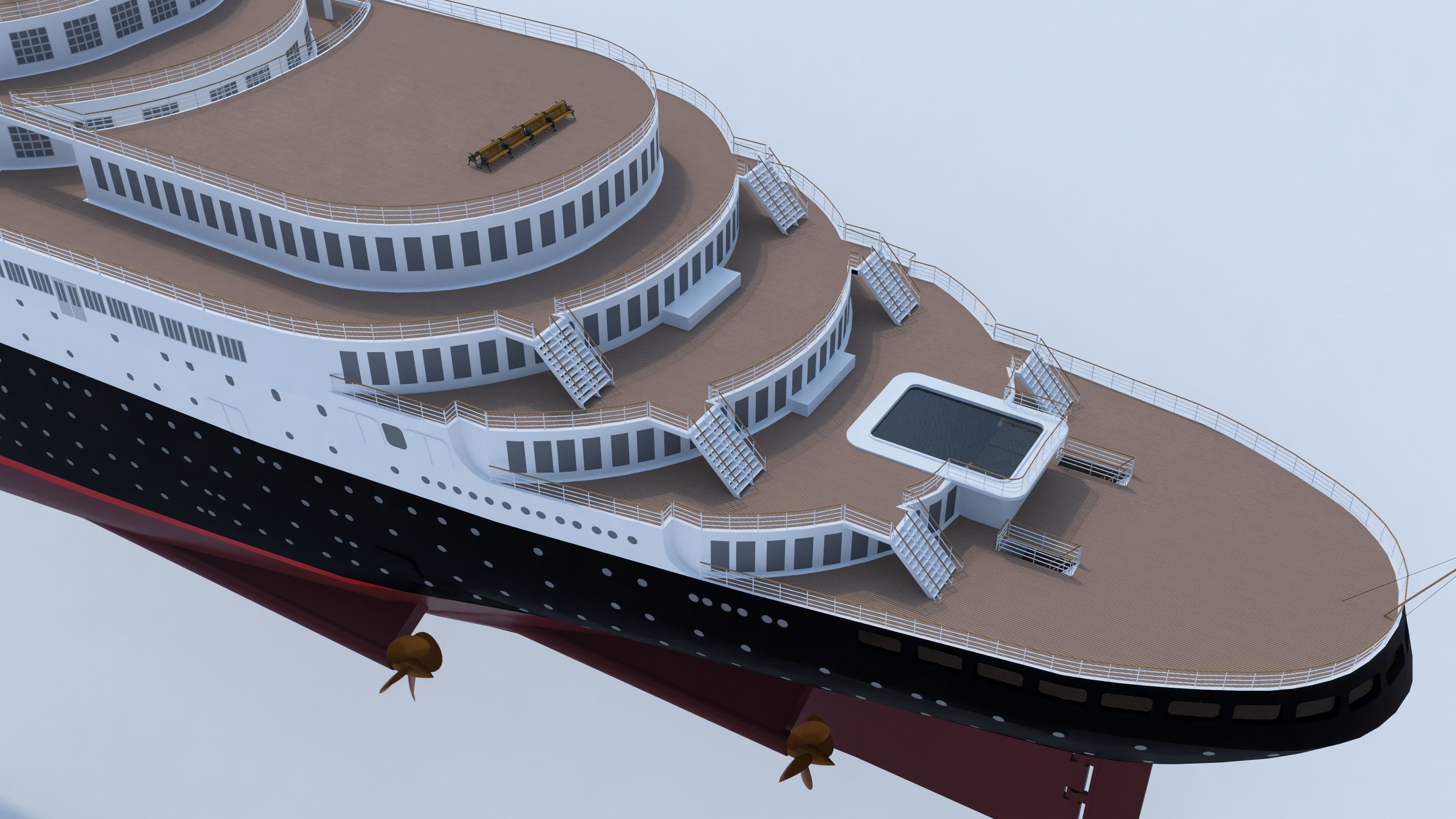 SS Normandie 3D model_11