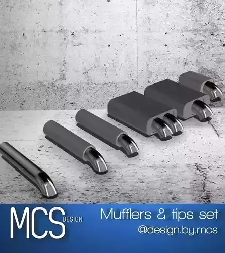 Exhaust Dump Mufflers x6 styles scale modelling