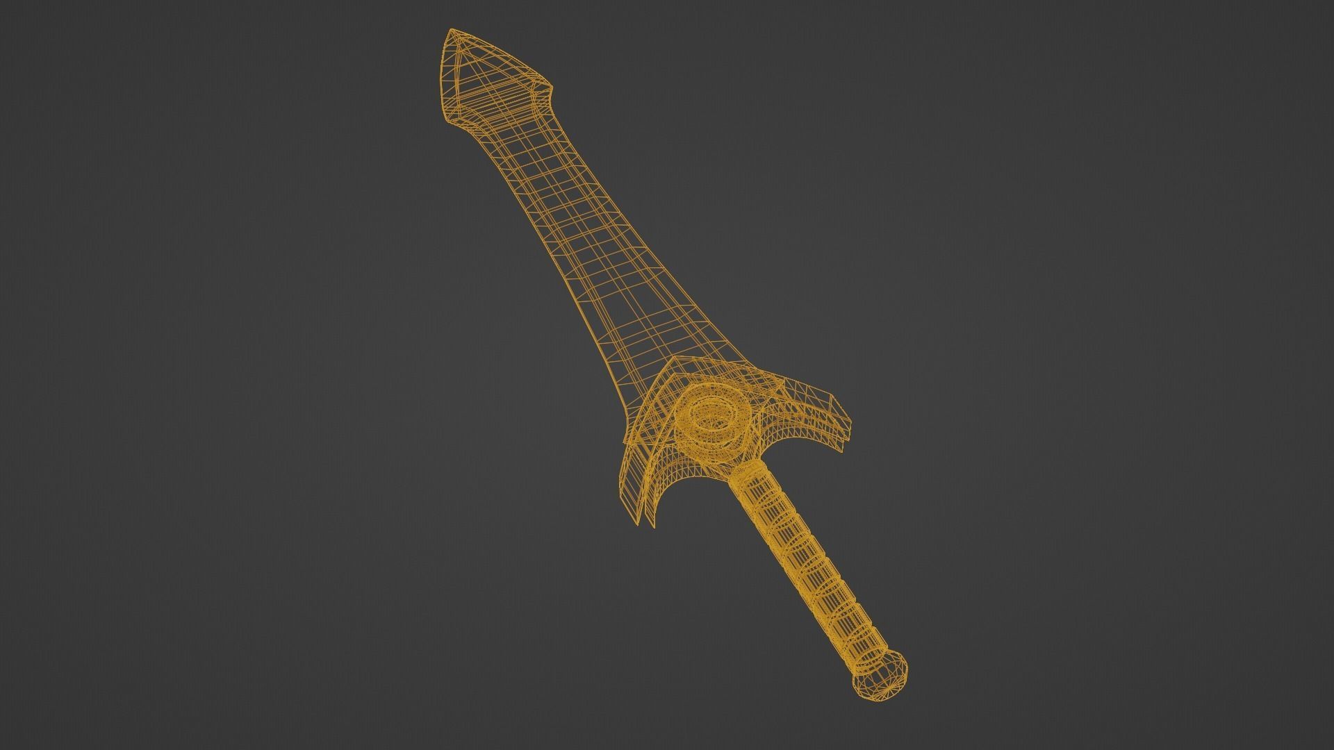 The Gem Stone Sword Low-poly 3D model_5