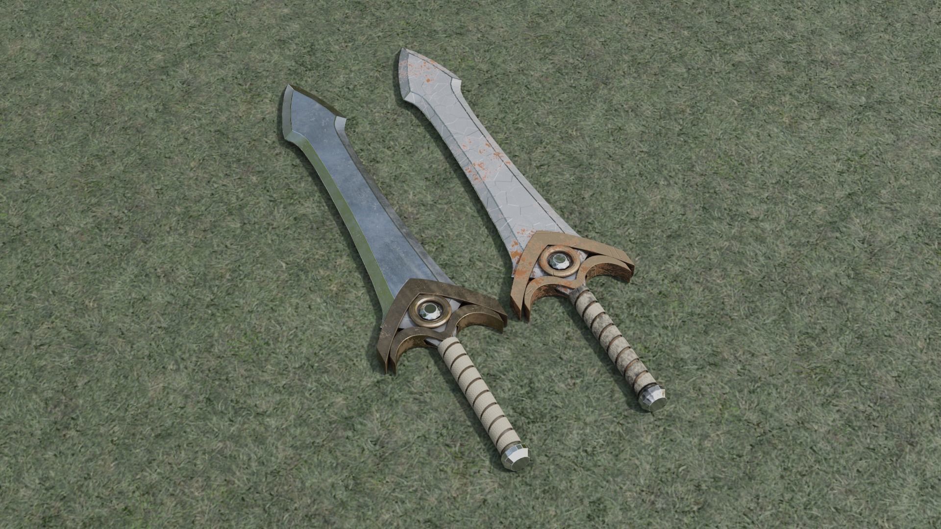 The Gem Stone Sword Low-poly 3D model_2