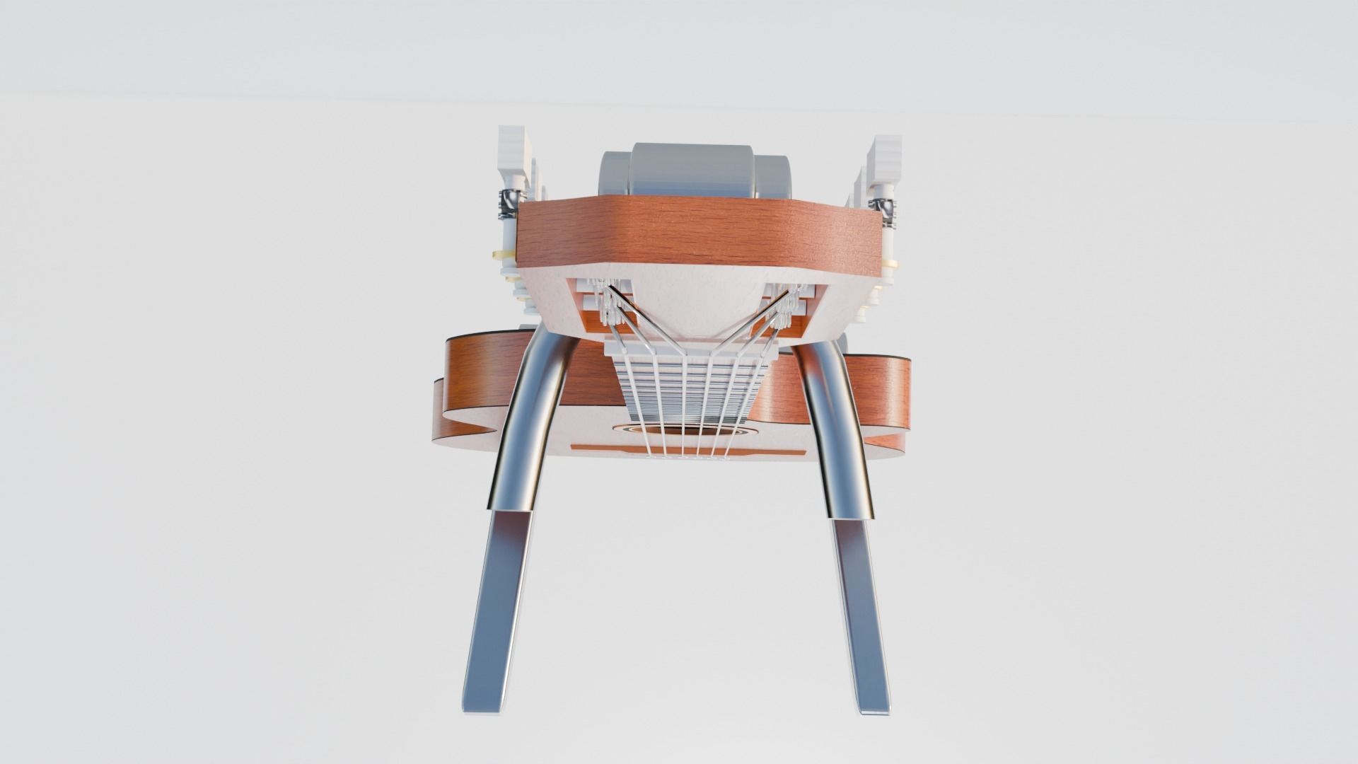 acoustic guitar Low-poly 3D model_4