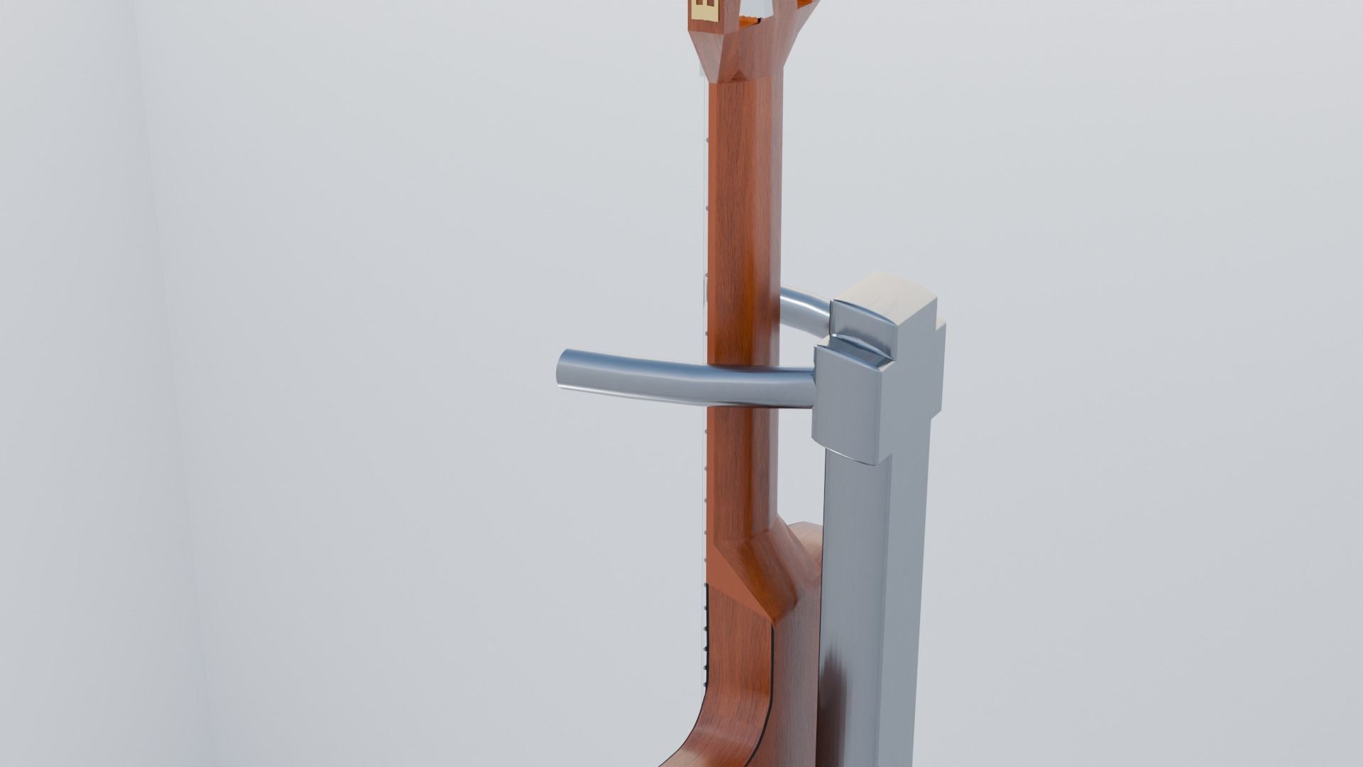 acoustic guitar Low-poly 3D model_7