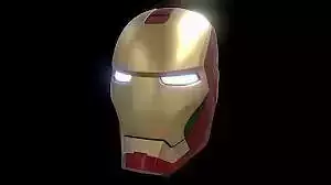 Iron man helmet Low-poly 3D model