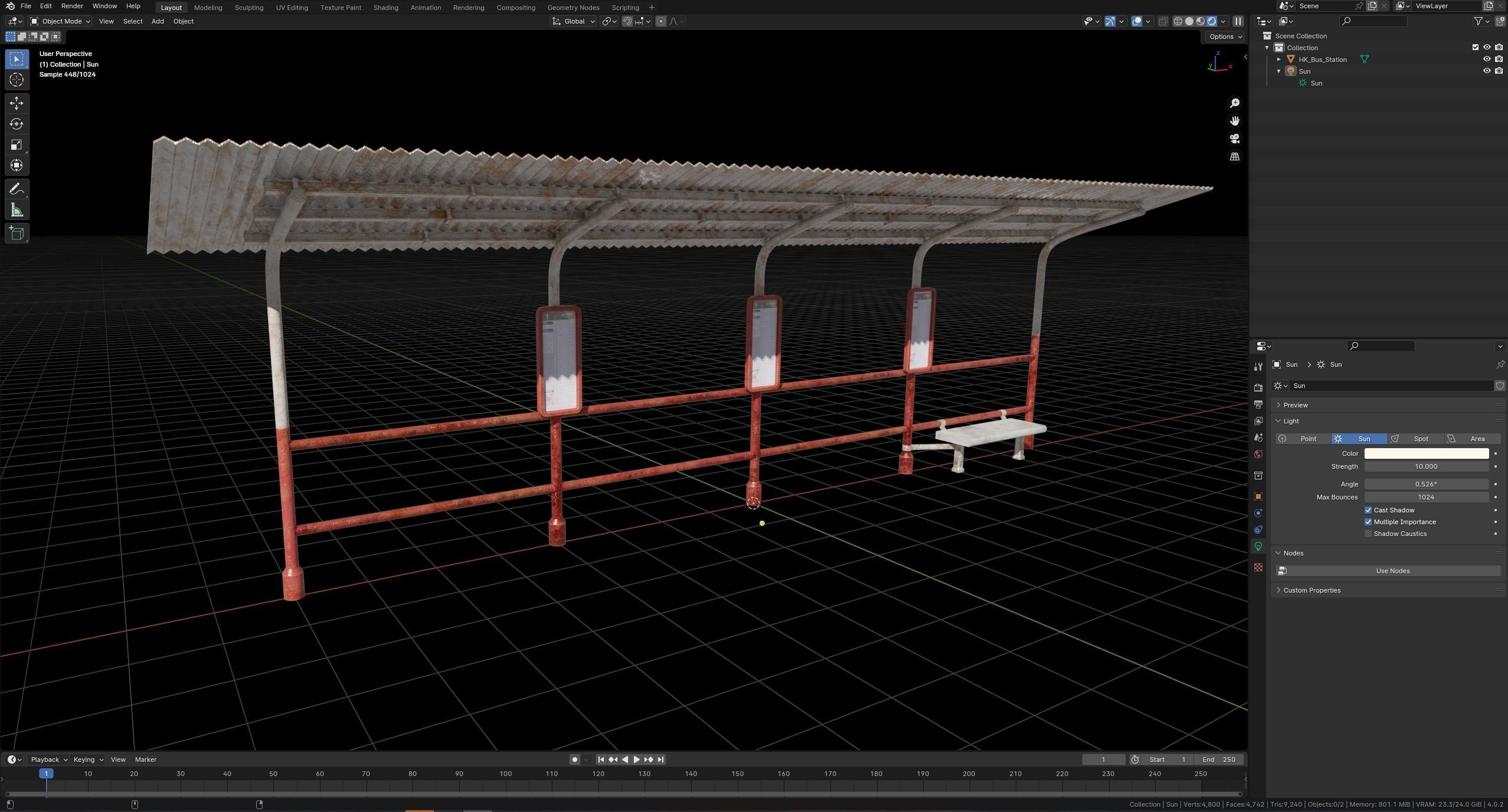Hong Kong Bus Station 3D model_6