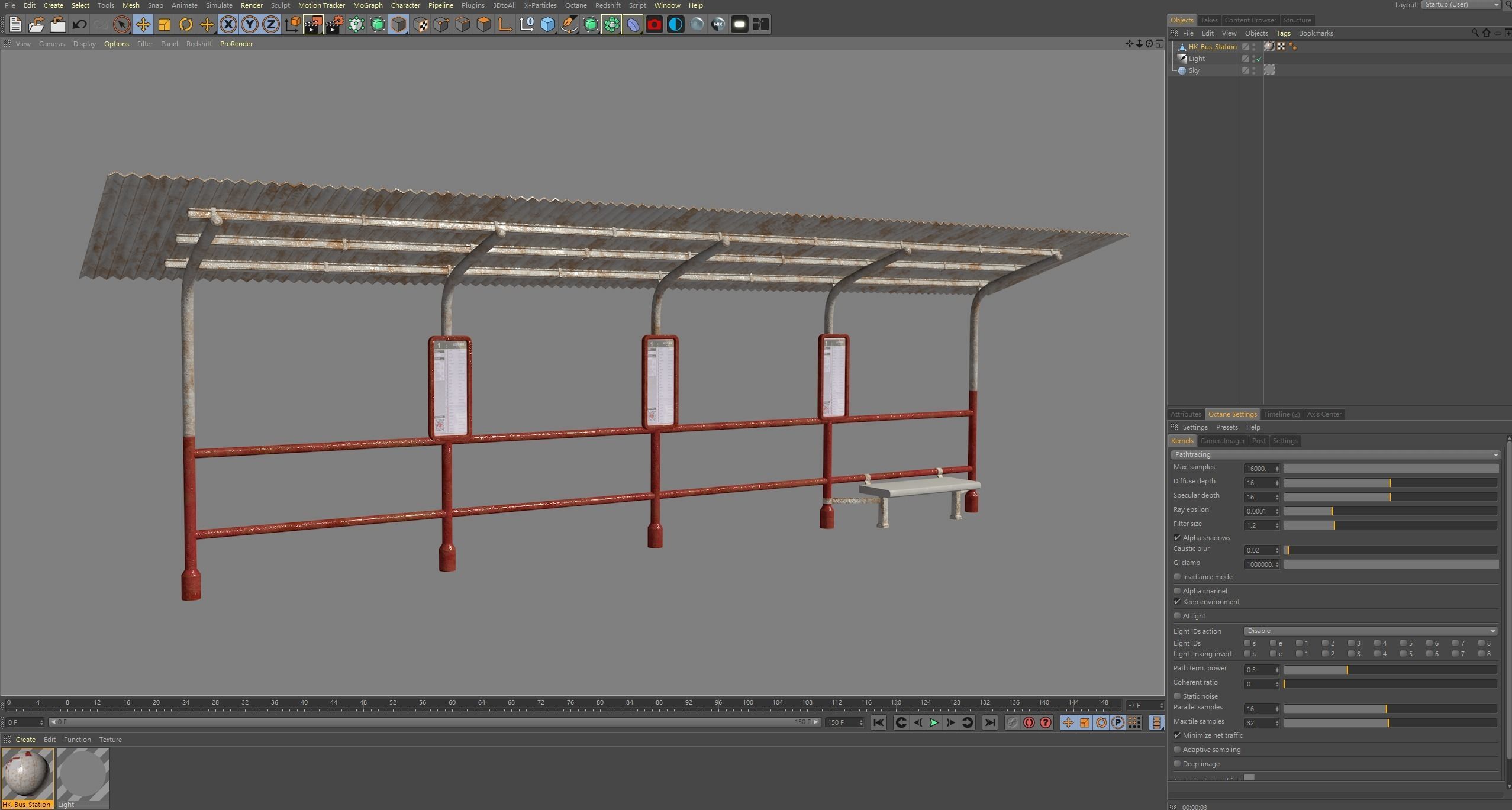 Hong Kong Bus Station 3D model_7