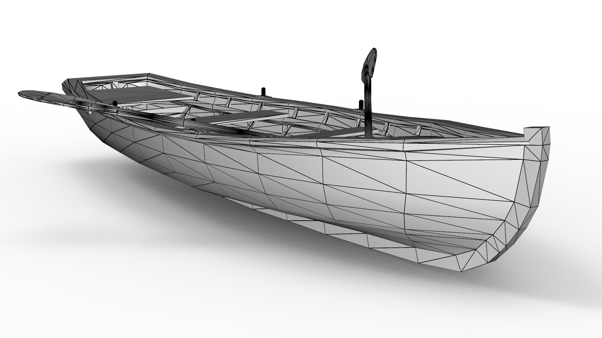 Rowing Boat 3D model_16