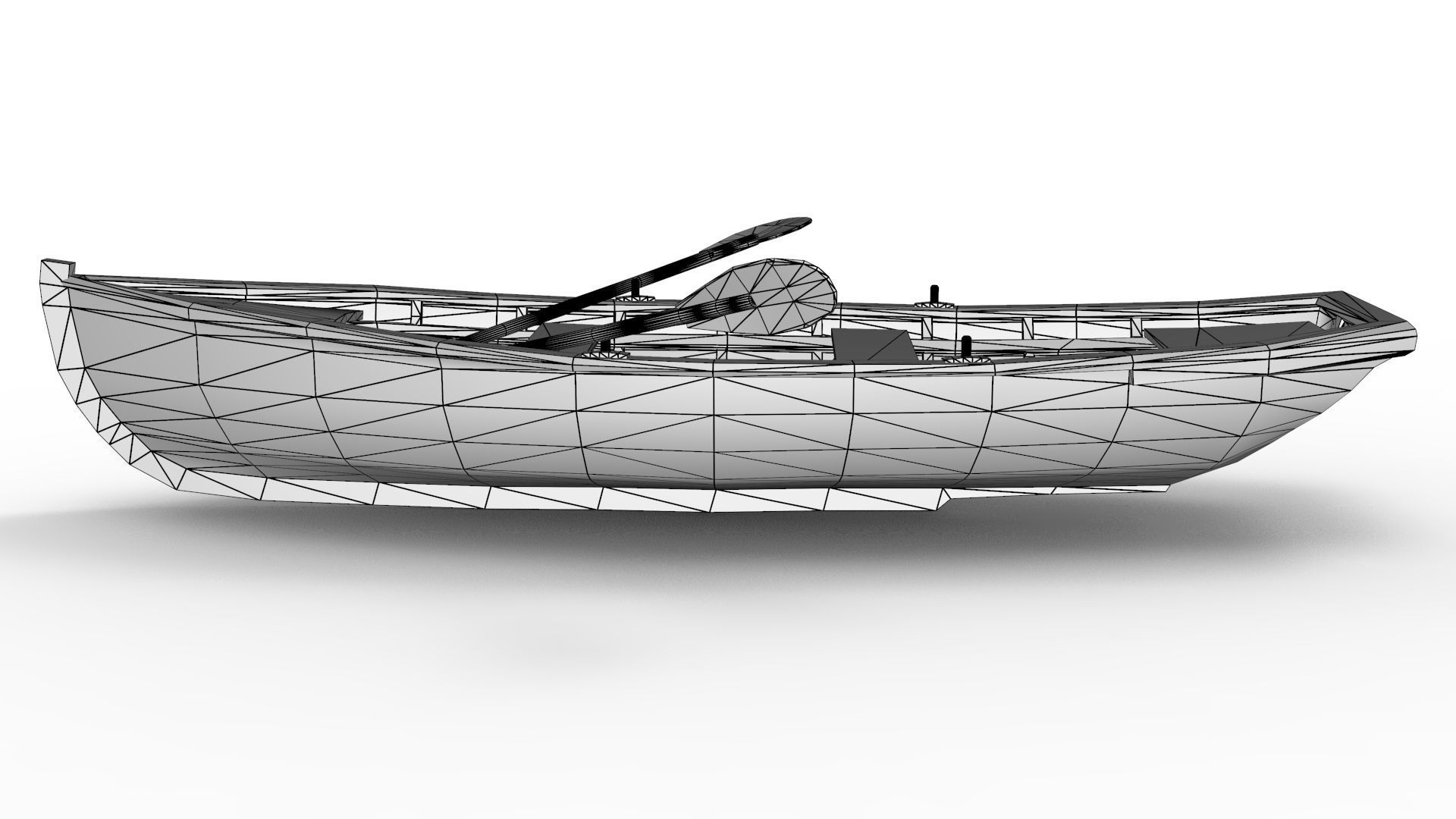 Rowing Boat 3D model_11