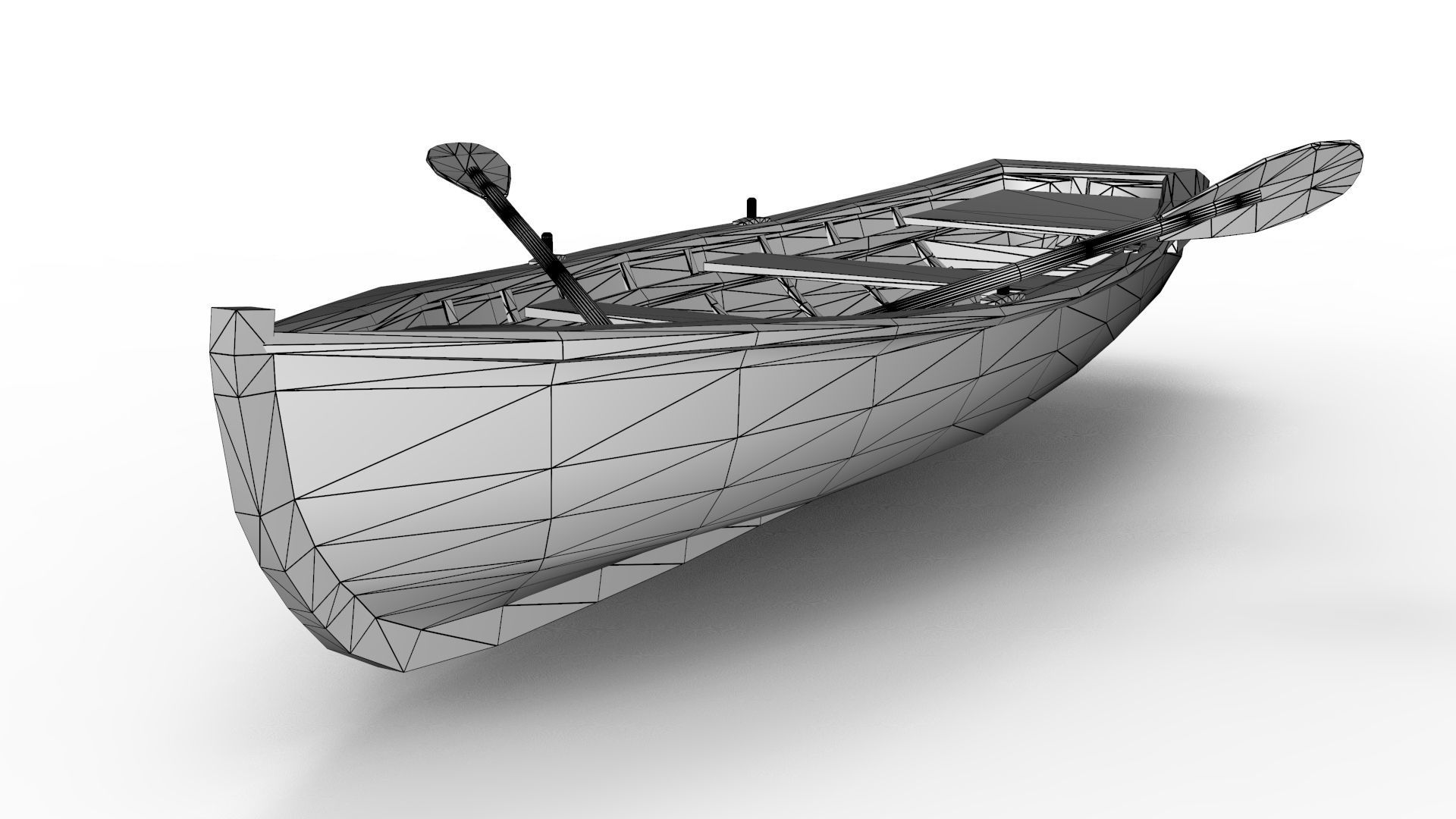 Rowing Boat 3D model_10