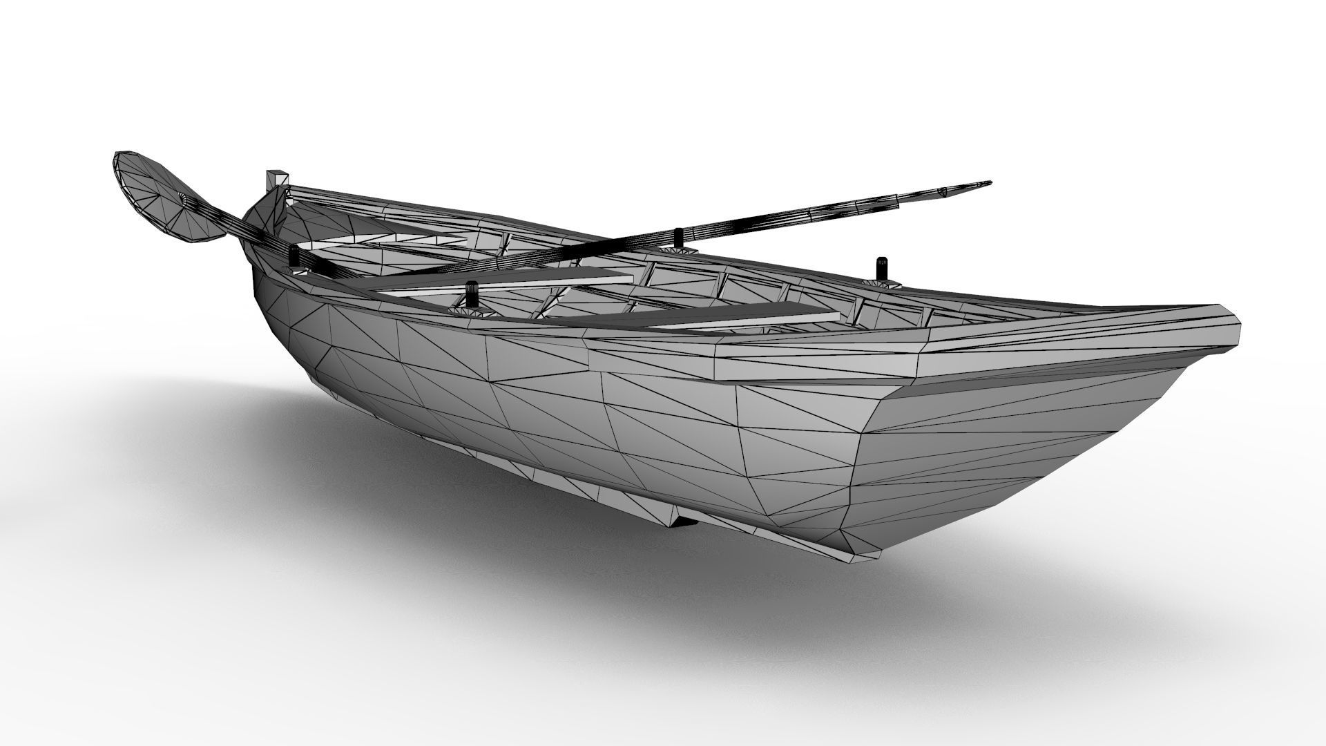 Rowing Boat 3D model_12