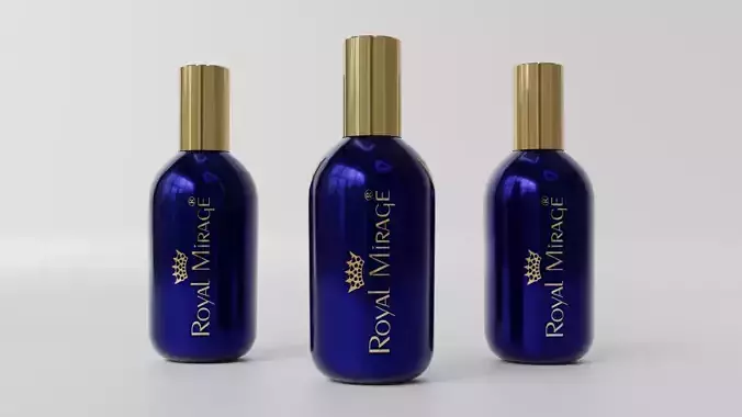 Royal Mirage Perfume 3D Model - Blender Cycles Render Low-poly 3D model