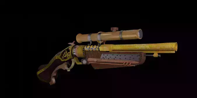 Scoped Revolver 3D model