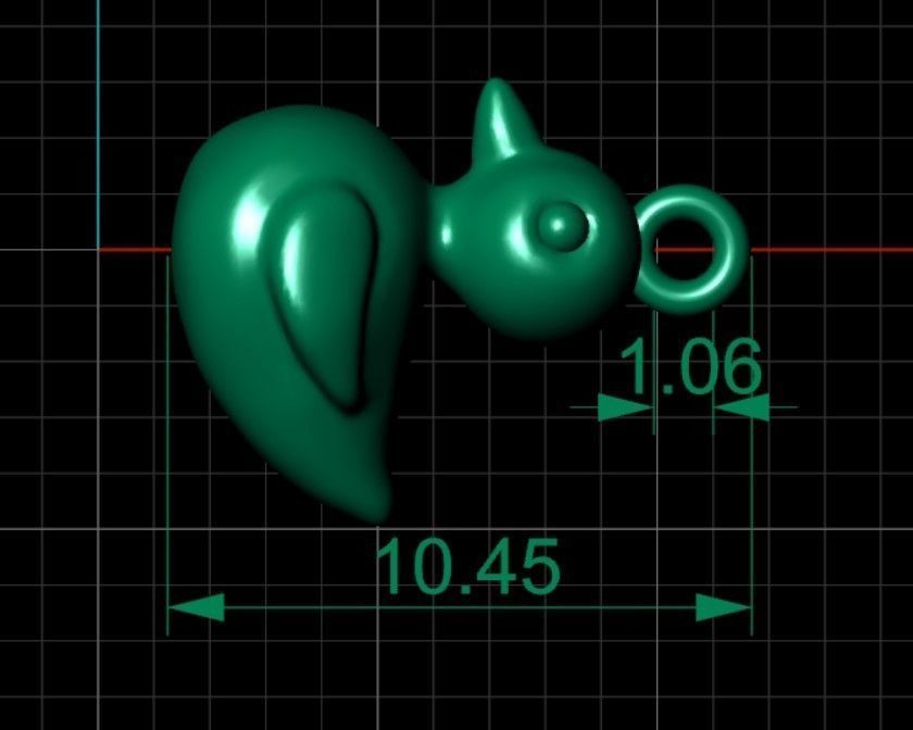 Minimalist Duck Pendant 3D print model_6