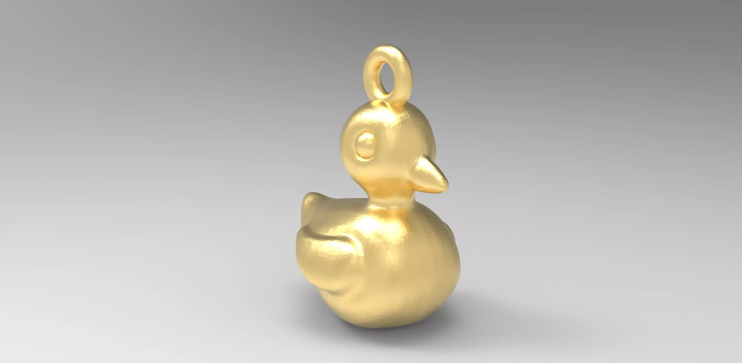 Minimalist Duck Pendant 3D print model_0