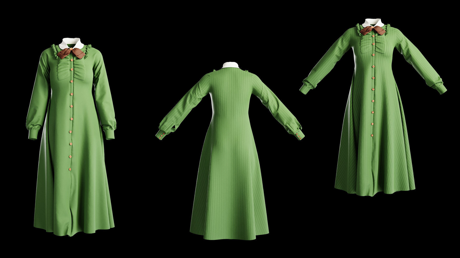 3 Dresses for women vol01 3D model_3