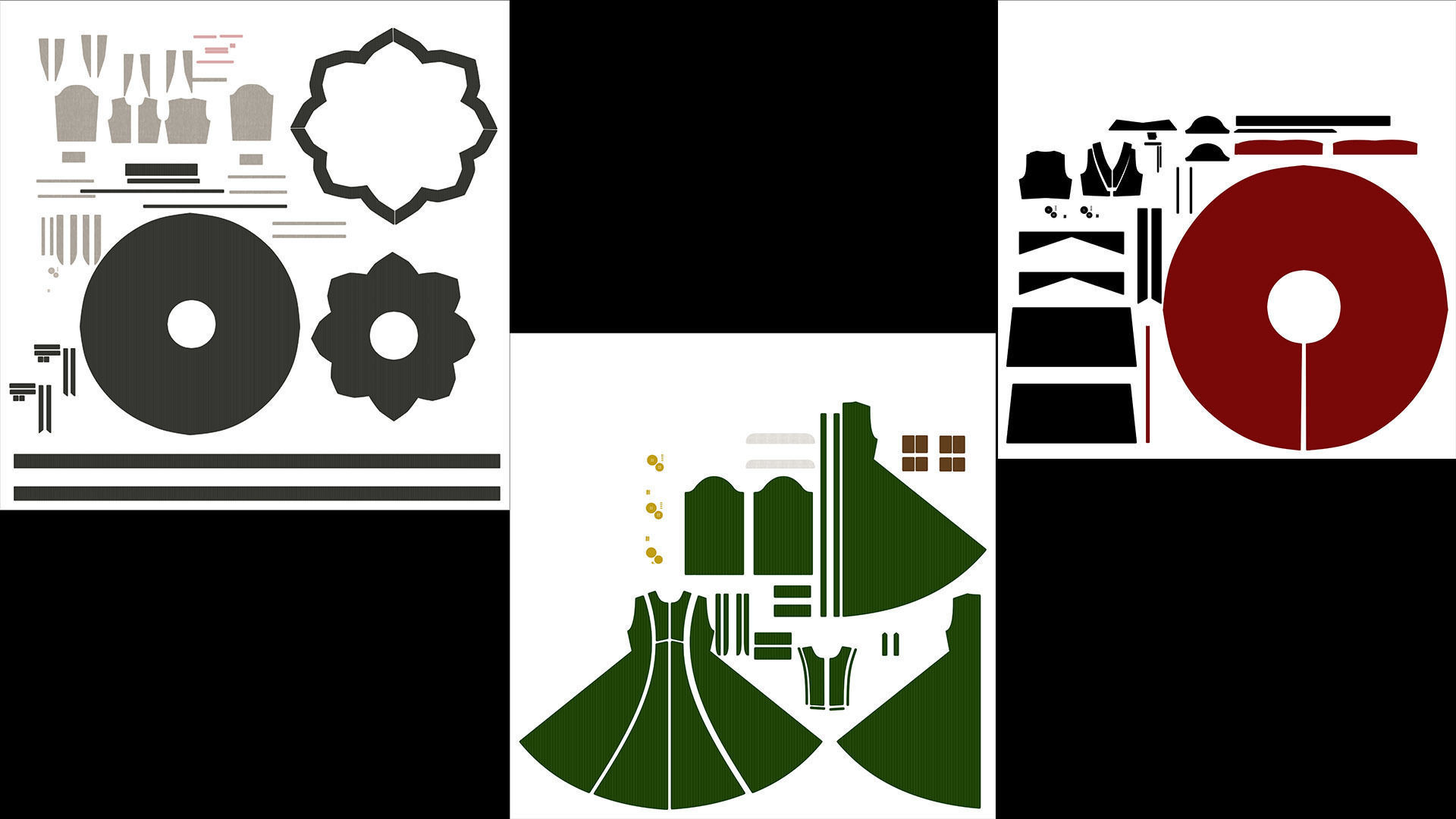 3 Dresses for women vol01 3D model_9