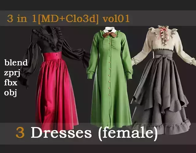 3 Dresses for women vol01