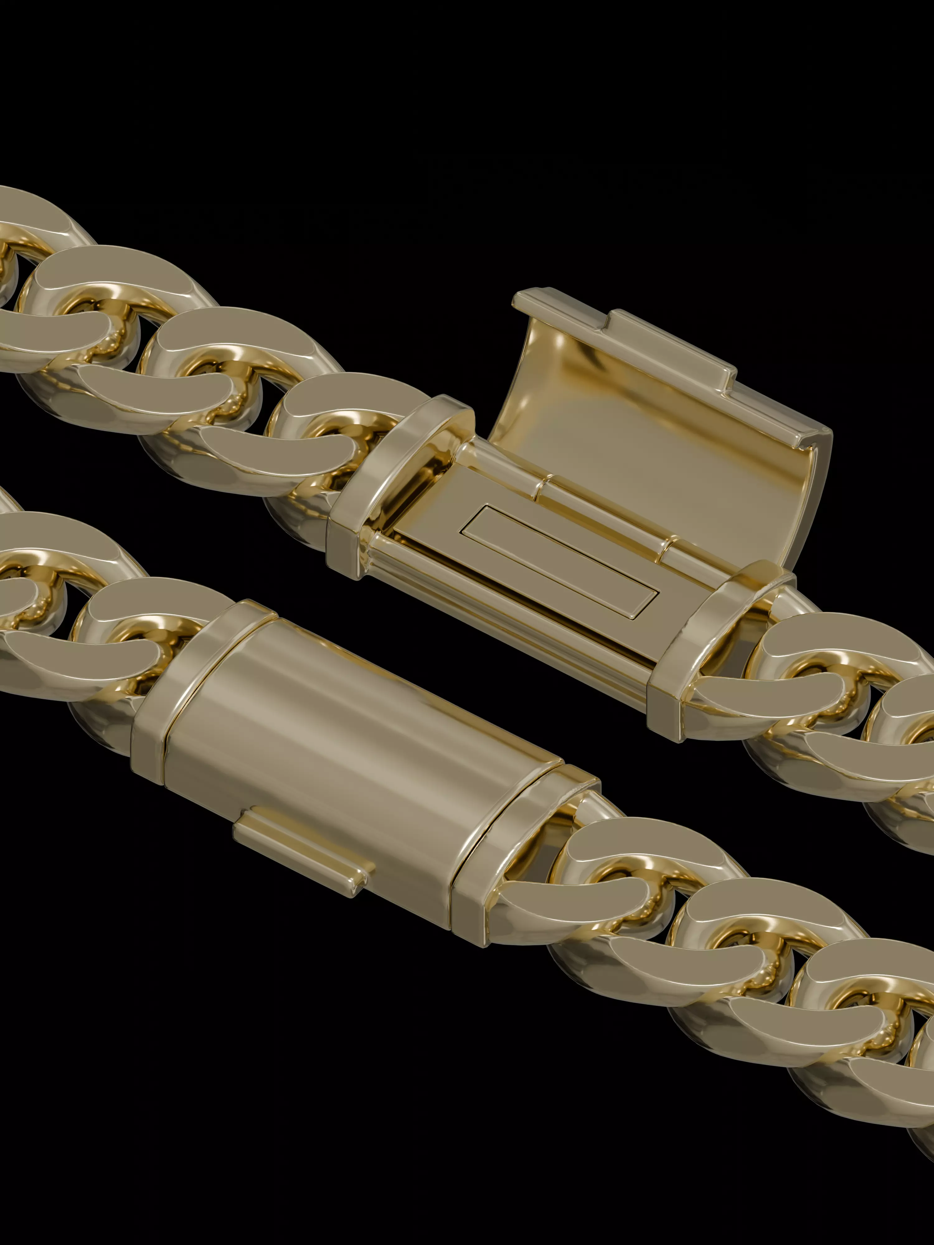 3D Model of a Metal Chain Clasp 3D print model_0