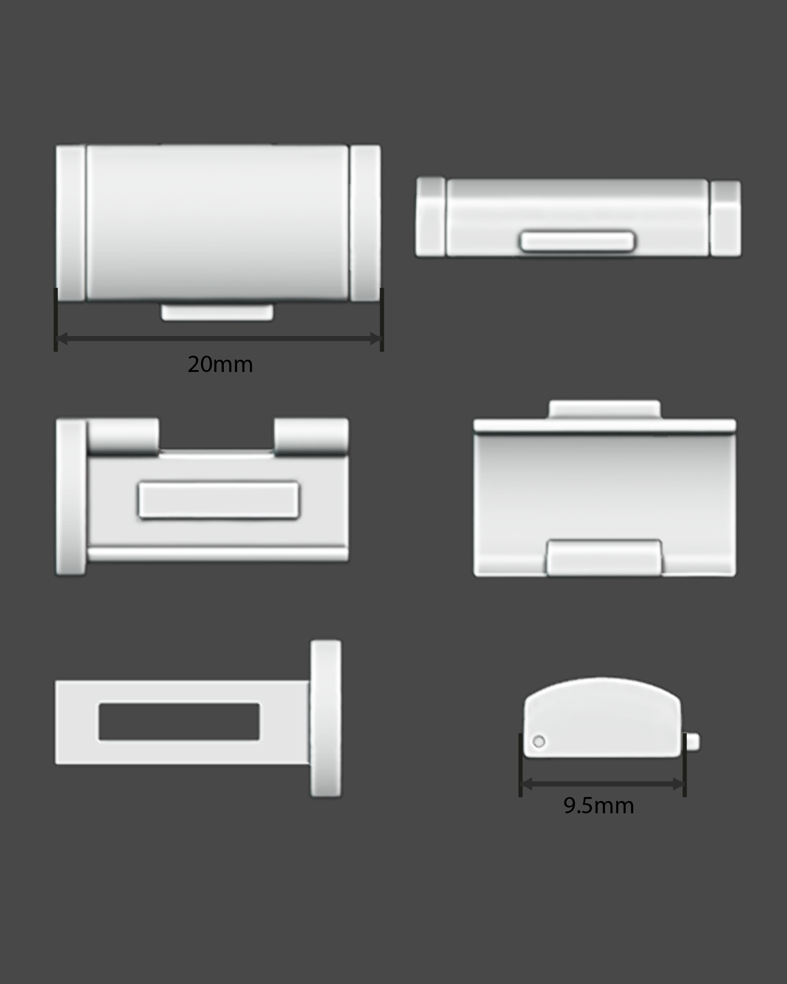 3D Model of a Metal Chain Clasp 3D print model_3