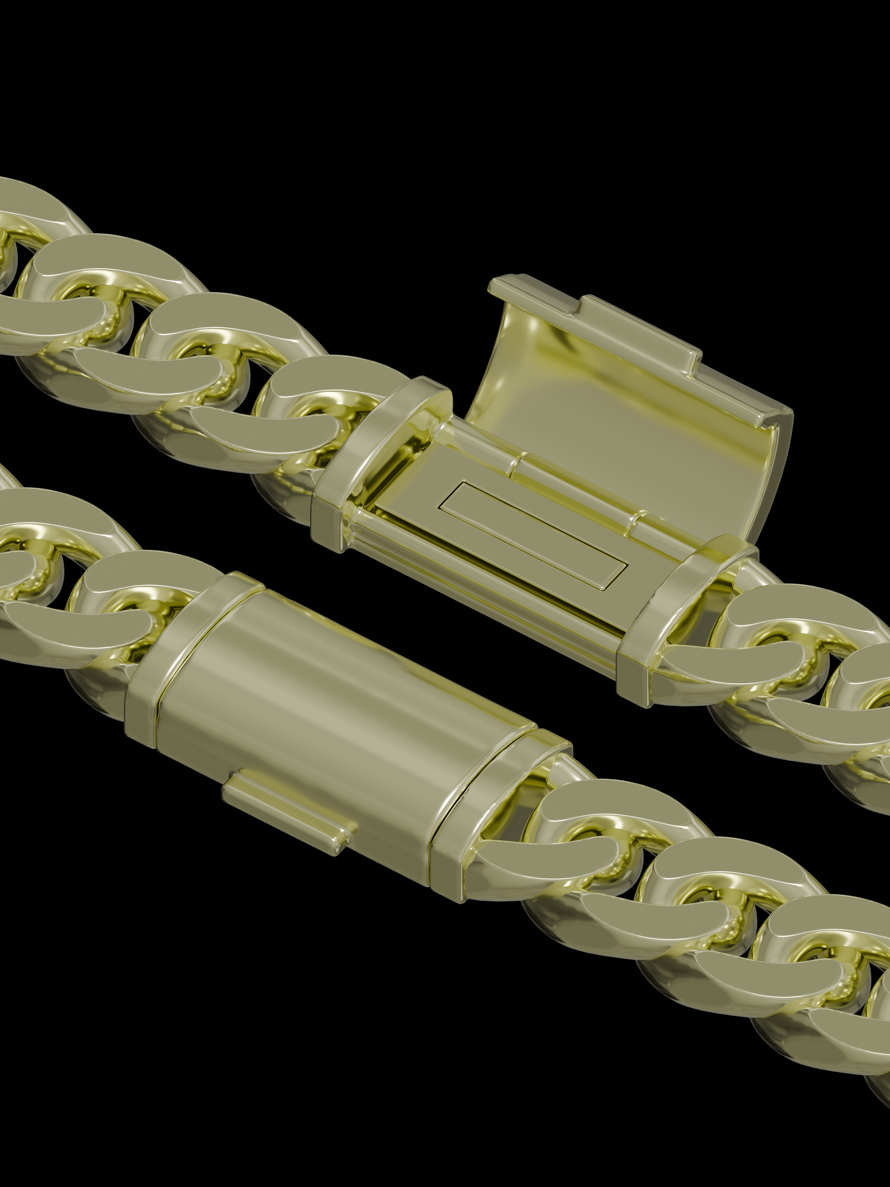 3D Model of a Metal Chain Clasp 3D print model_2