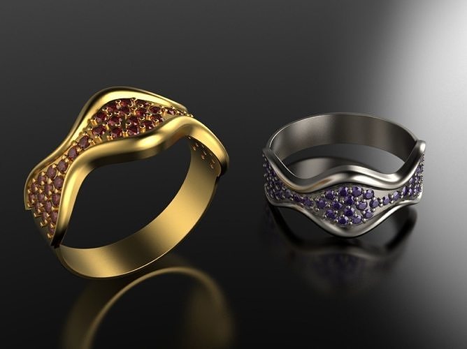 Amoeba Ring 3D print model