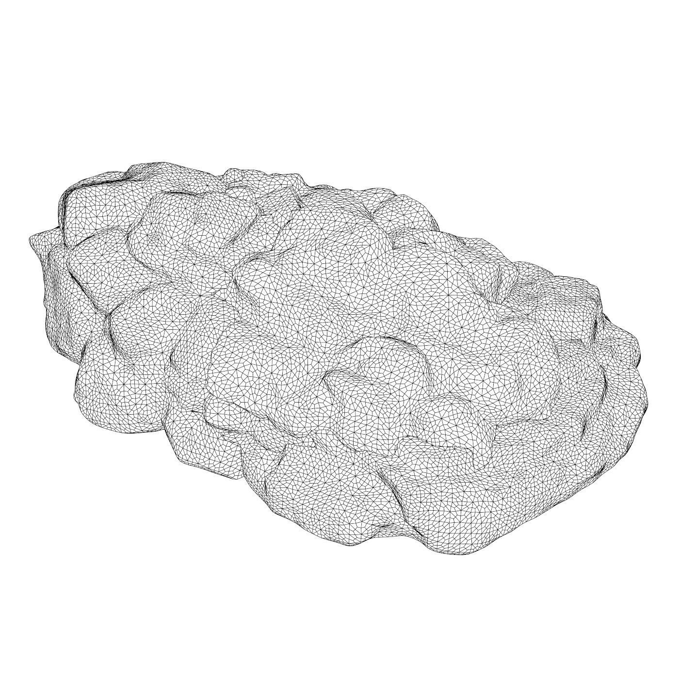 Moss Stone Rock 01 Low-poly 3D model_4
