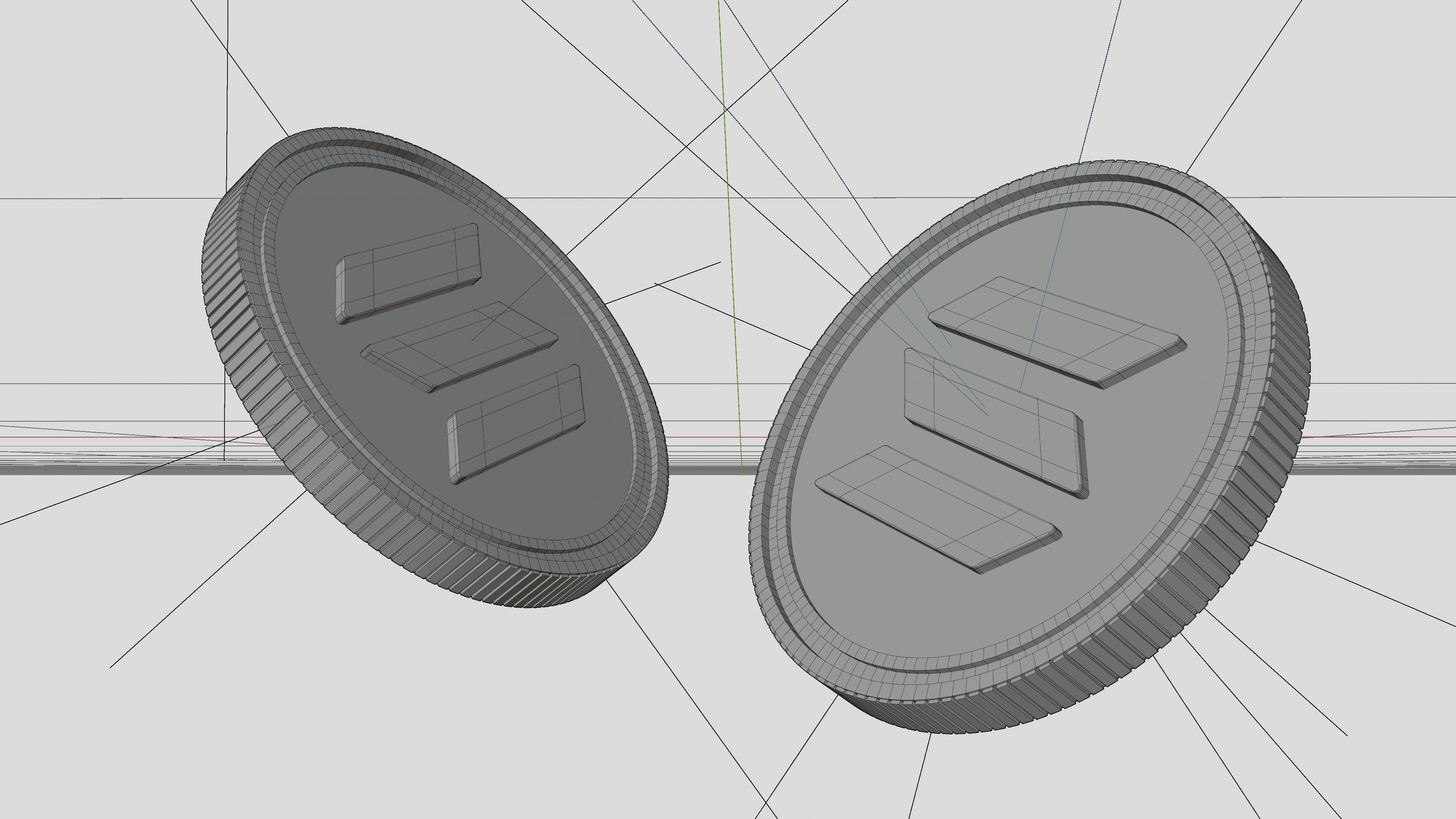 Solana Coin 3D Model 3D model_2