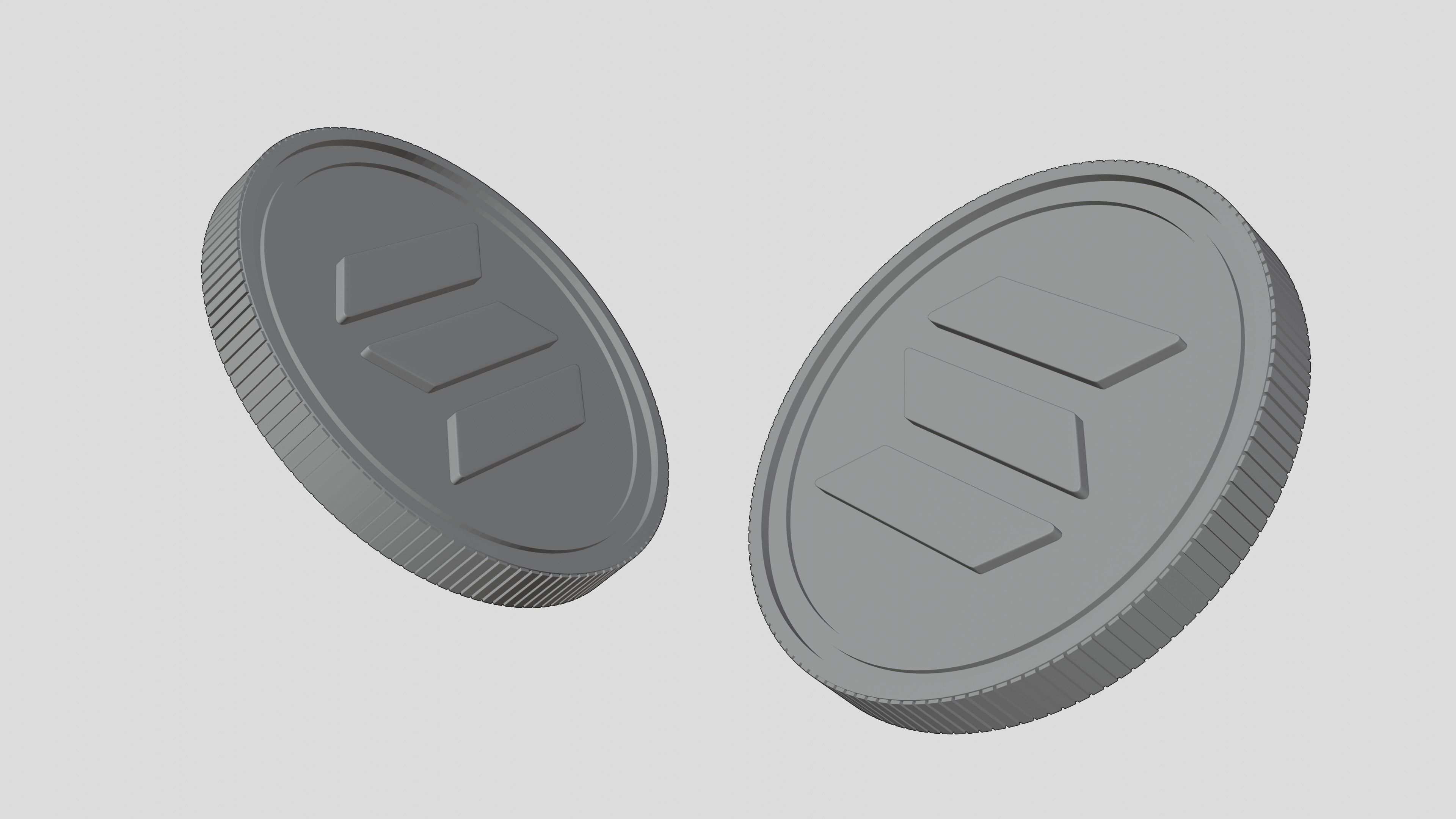Solana Coin 3D Model 3D model_4