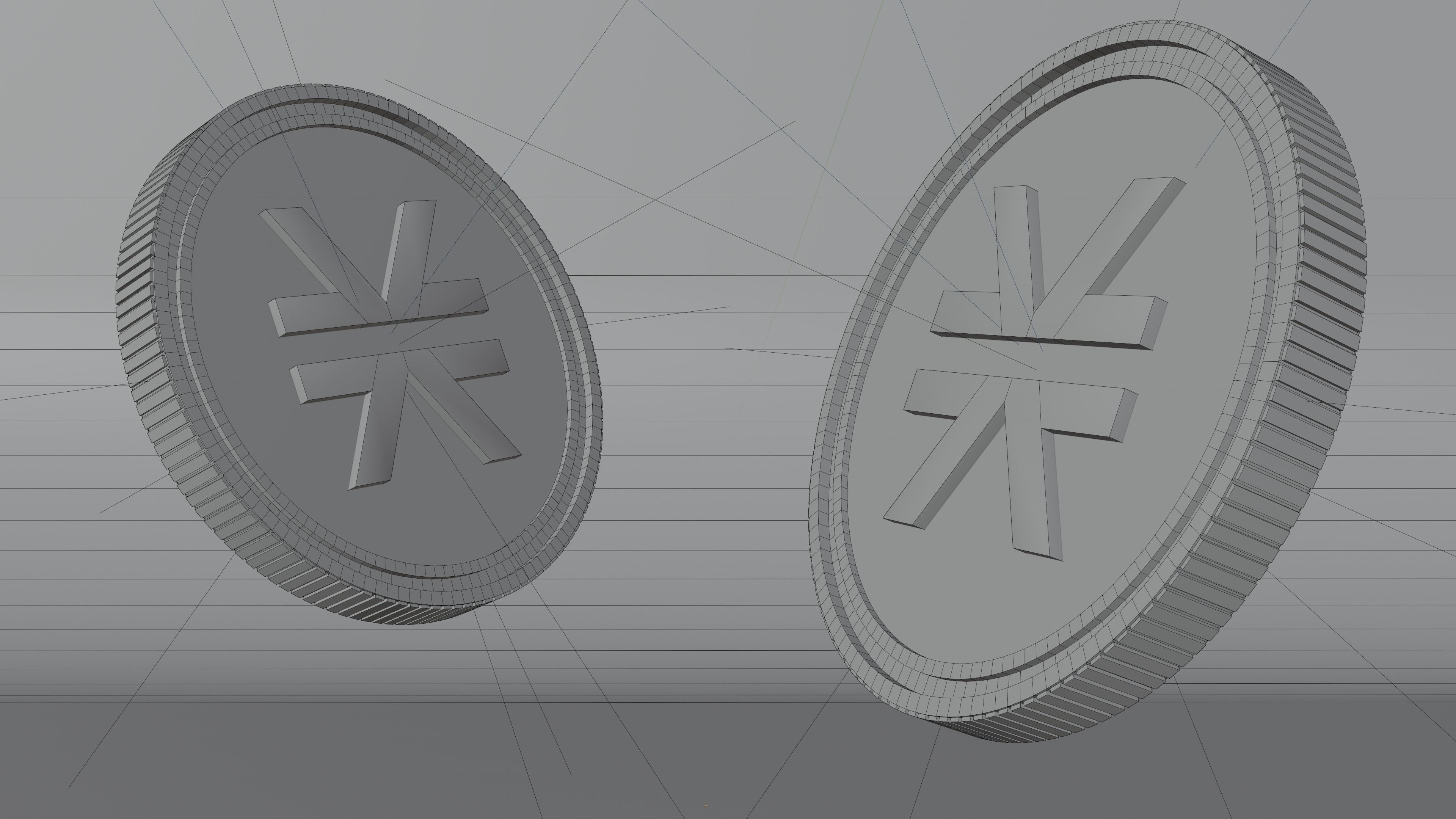Stacks Coin 3D Model 3D model_2