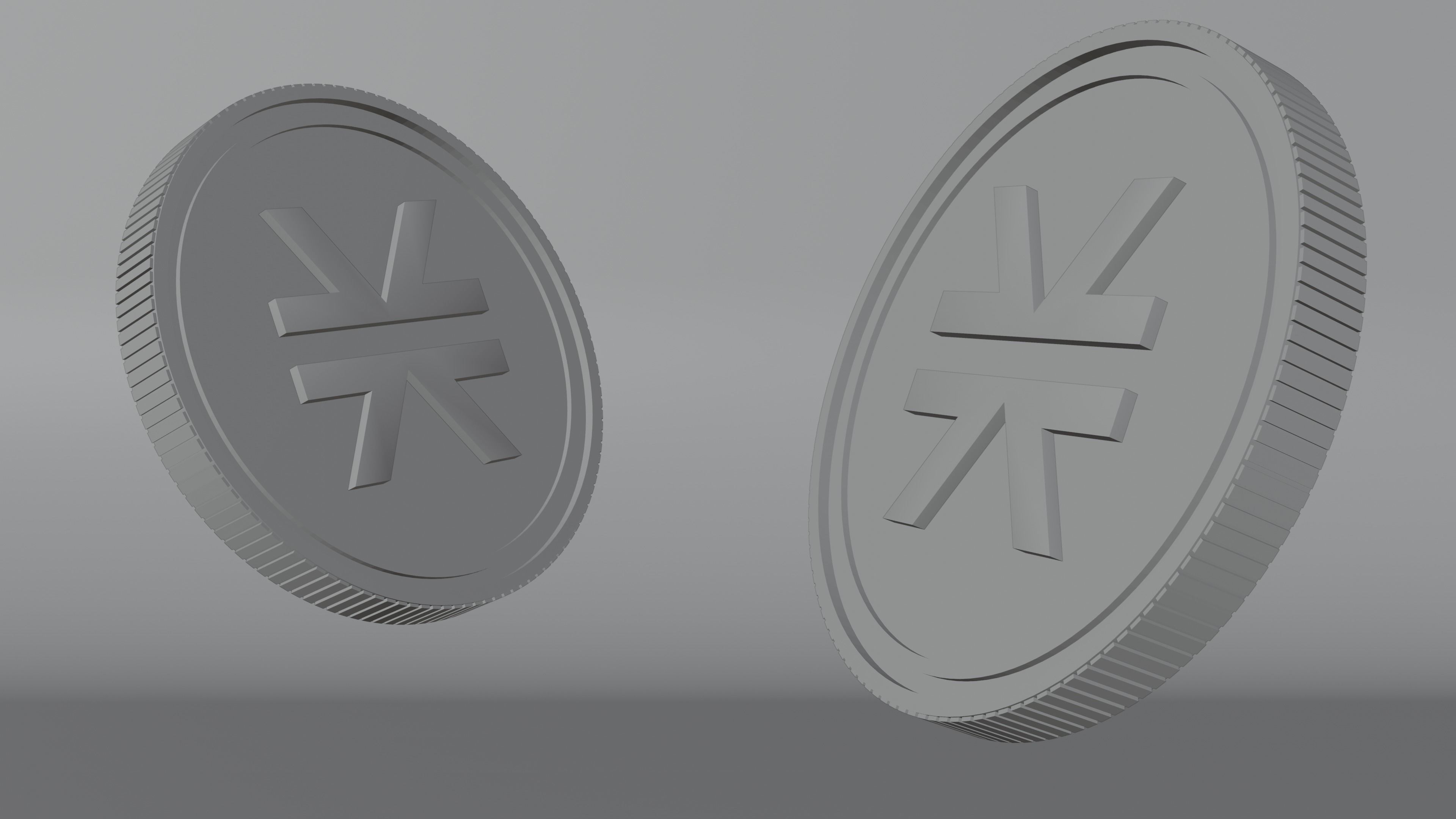 Stacks Coin 3D Model 3D model_4
