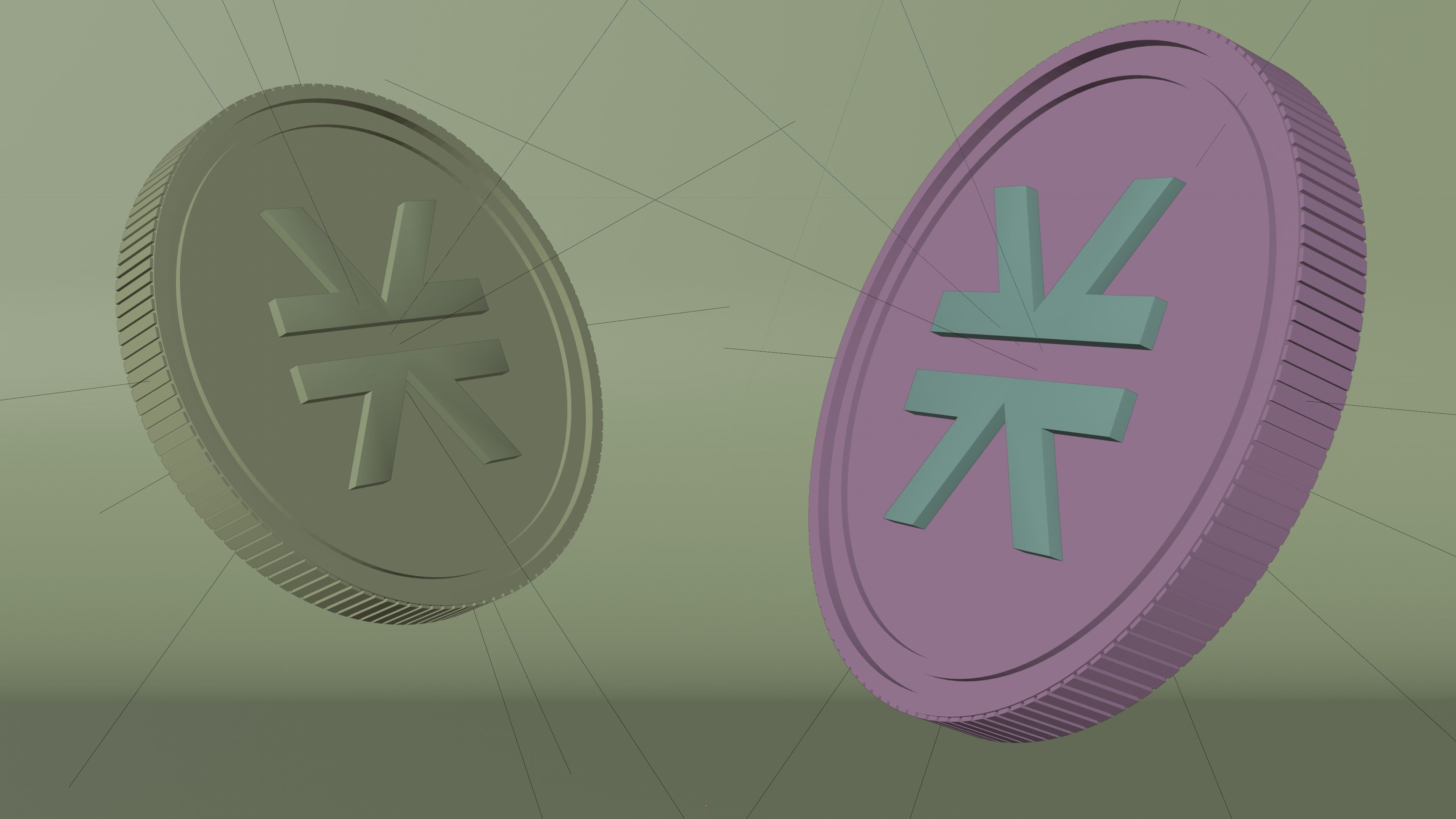 Stacks Coin 3D Model 3D model_1