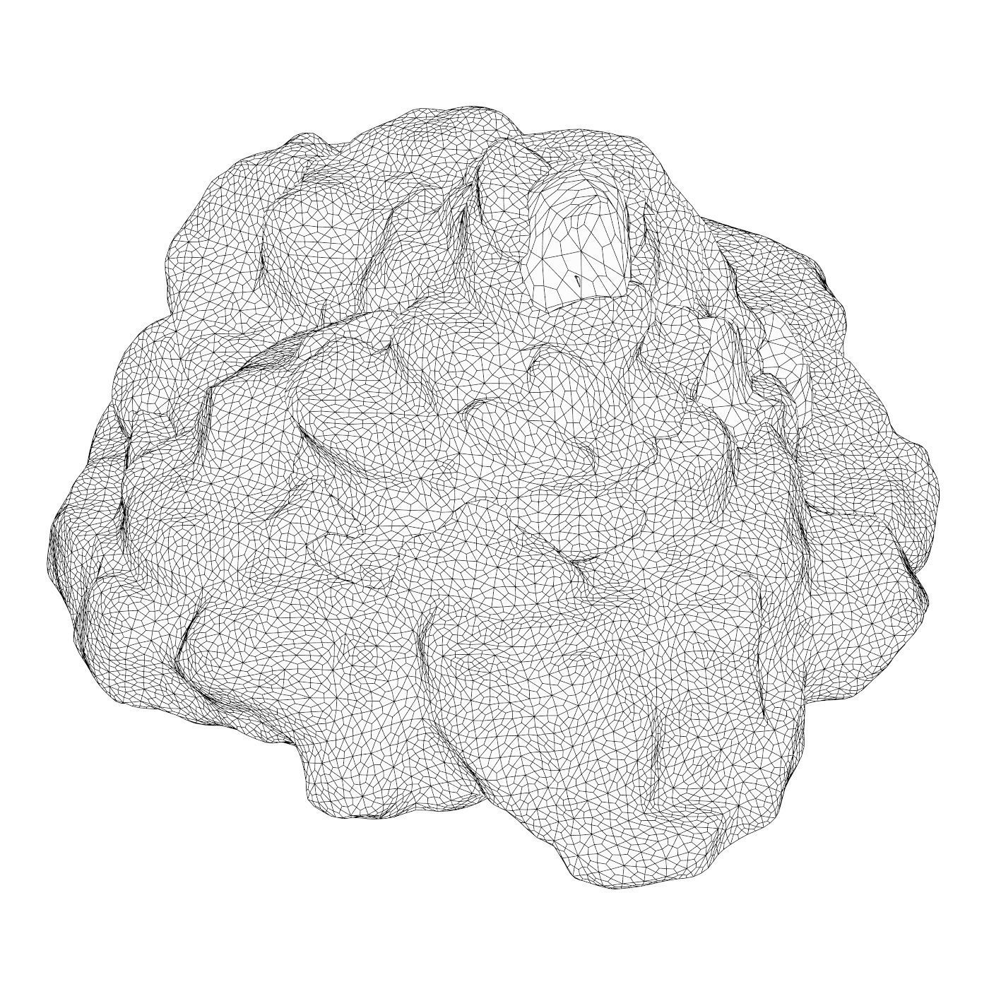 Moss Stone Rock 07 Low-poly 3D model_4