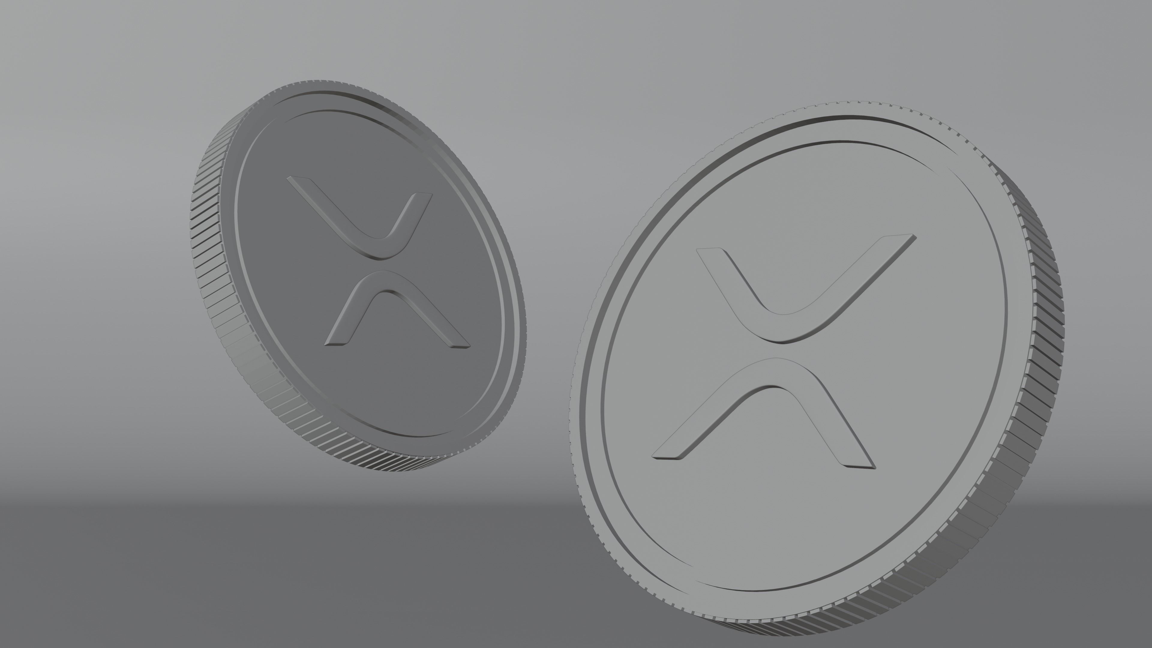 XRP Coin 3D Model 3D model_4