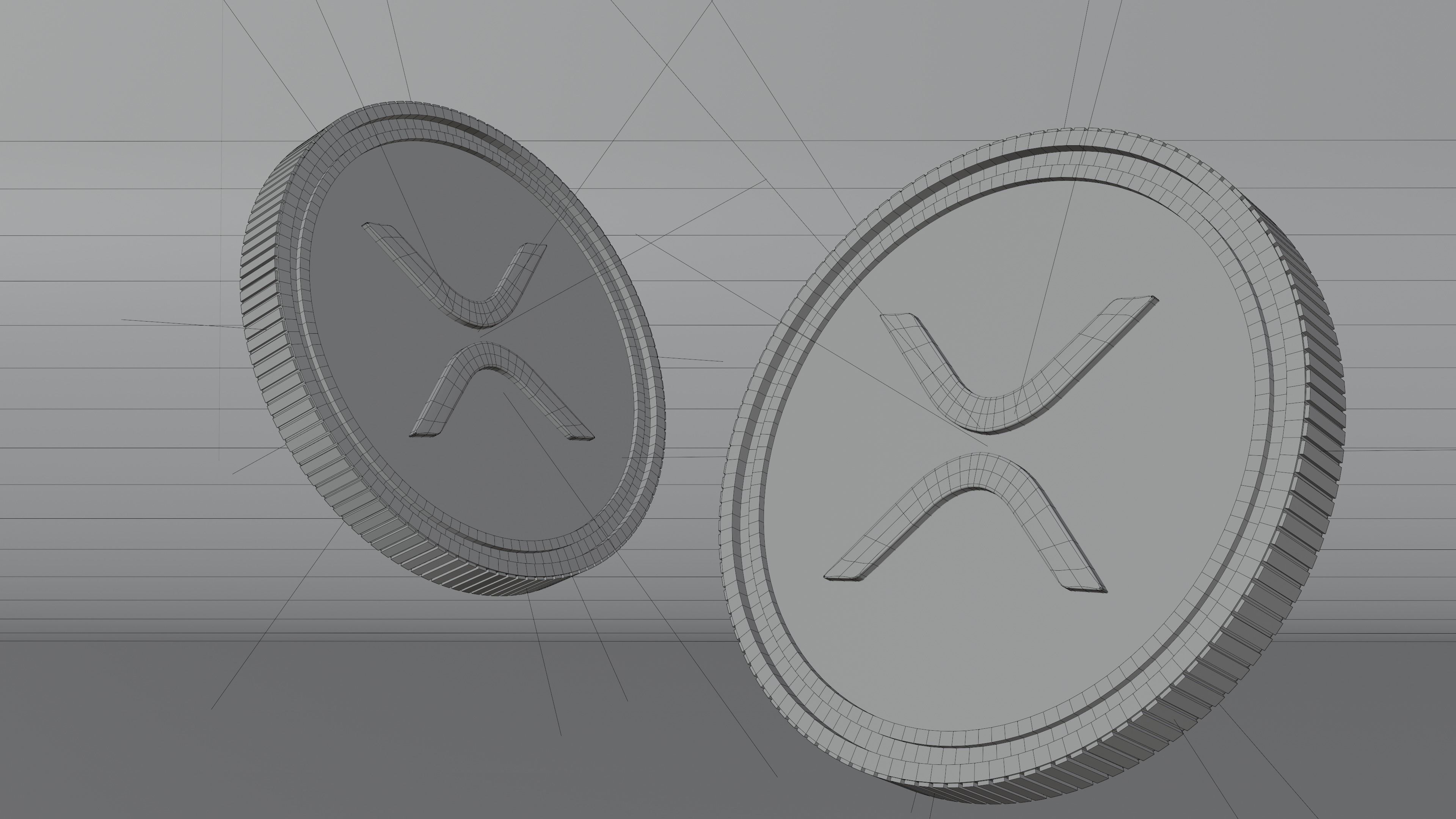 XRP Coin 3D Model 3D model_2