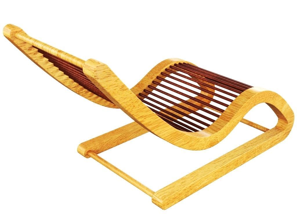 Lounge Chair Sunbed 3D model_4