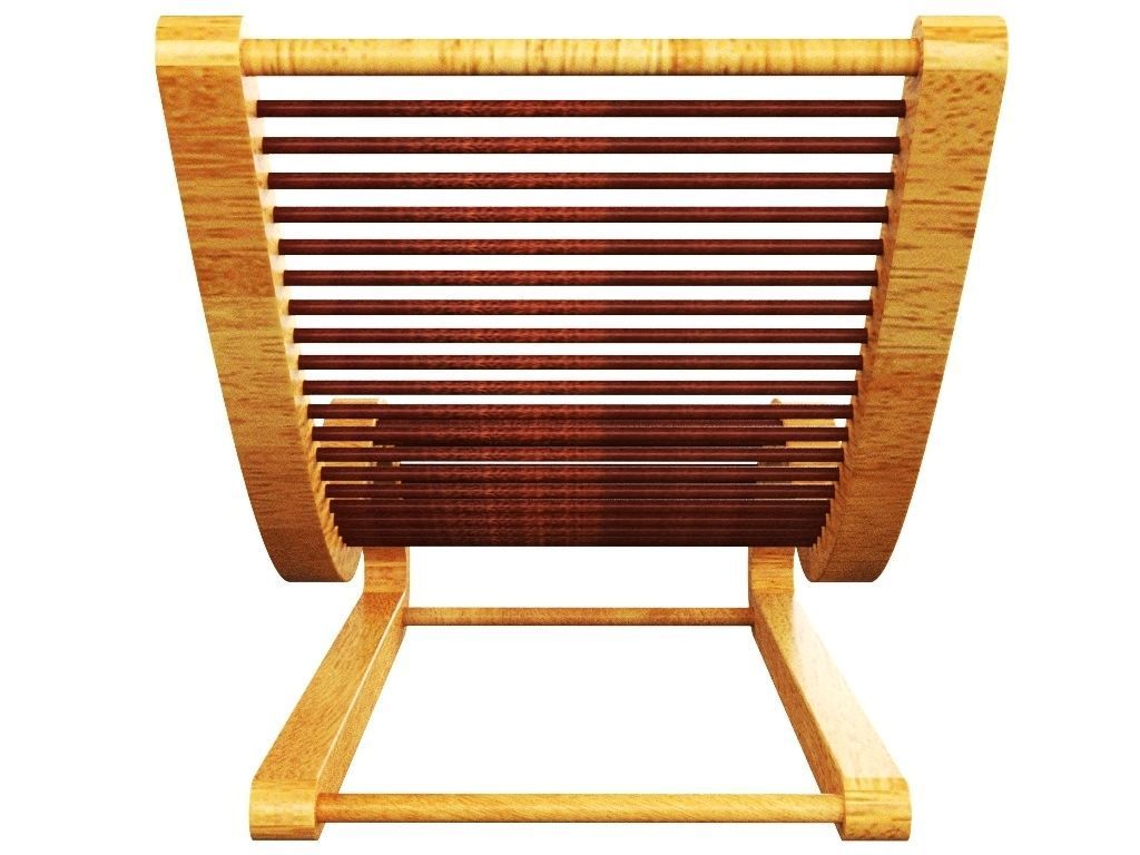 Lounge Chair Sunbed 3D model_5