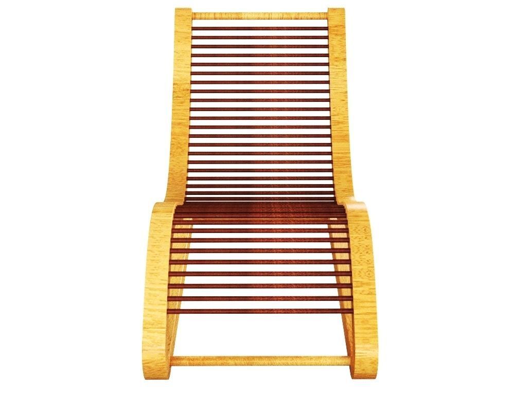 Lounge Chair Sunbed 3D model_1