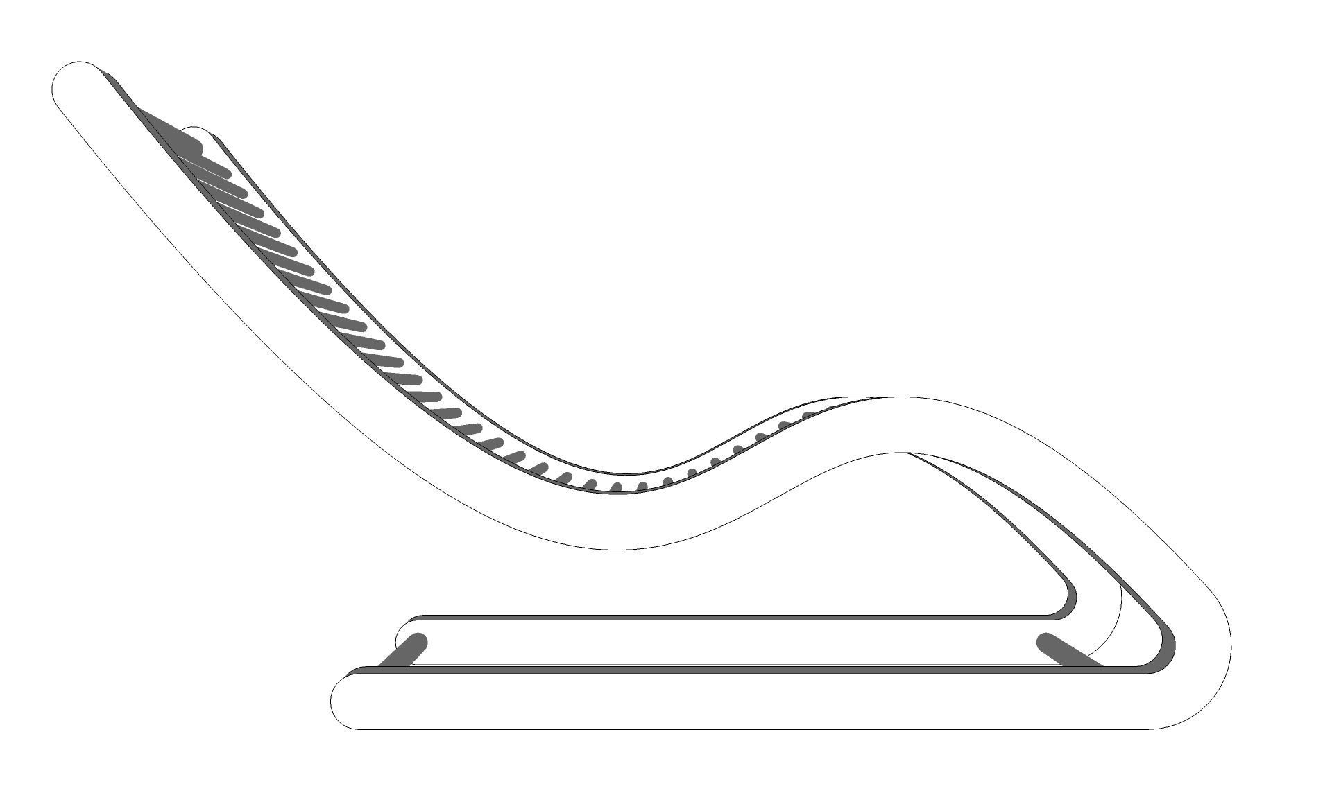 Lounge Chair Sunbed 3D model_15