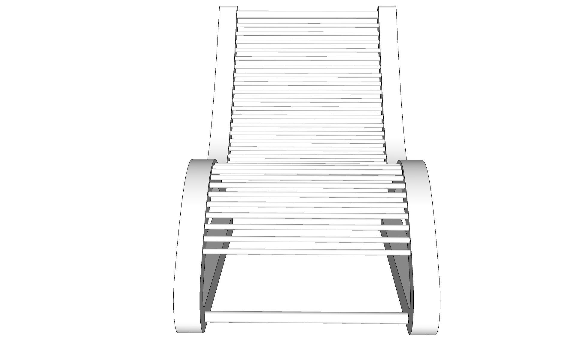 Lounge Chair Sunbed 3D model_13