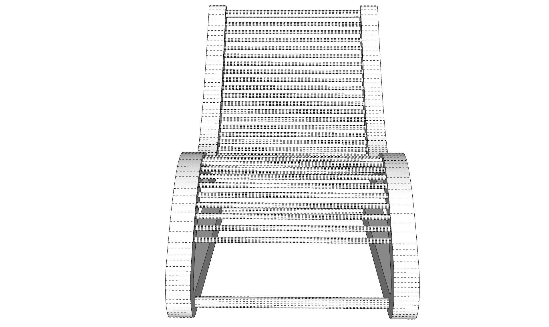 Lounge Chair Sunbed 3D model_14