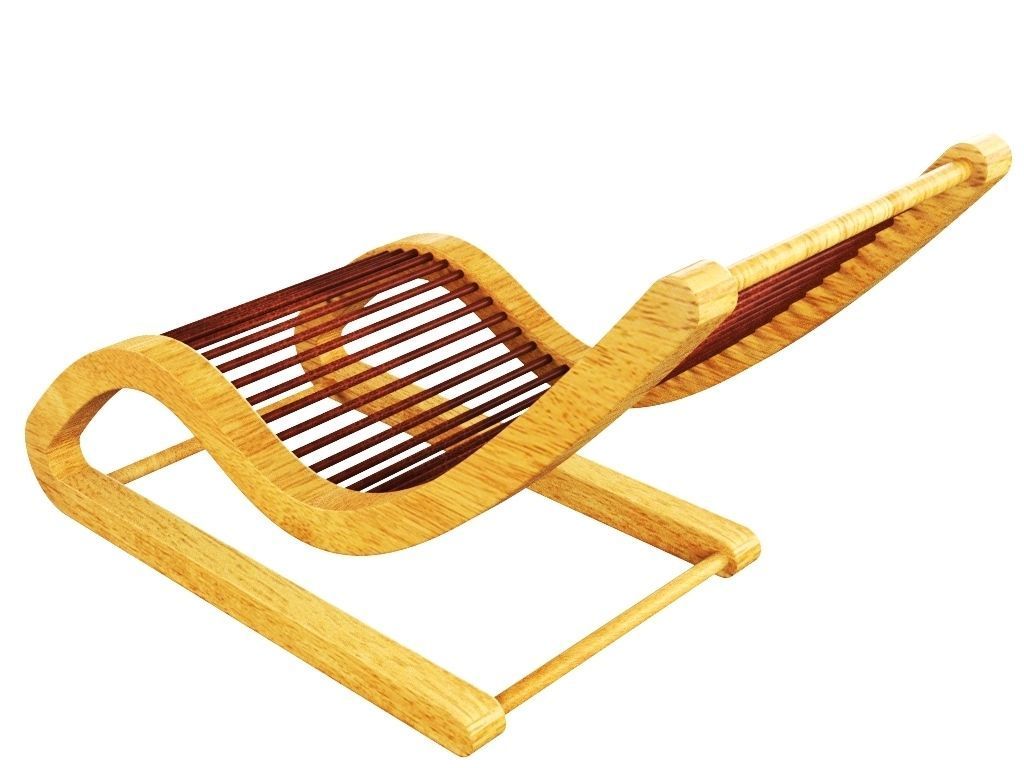 Lounge Chair Sunbed 3D model_6