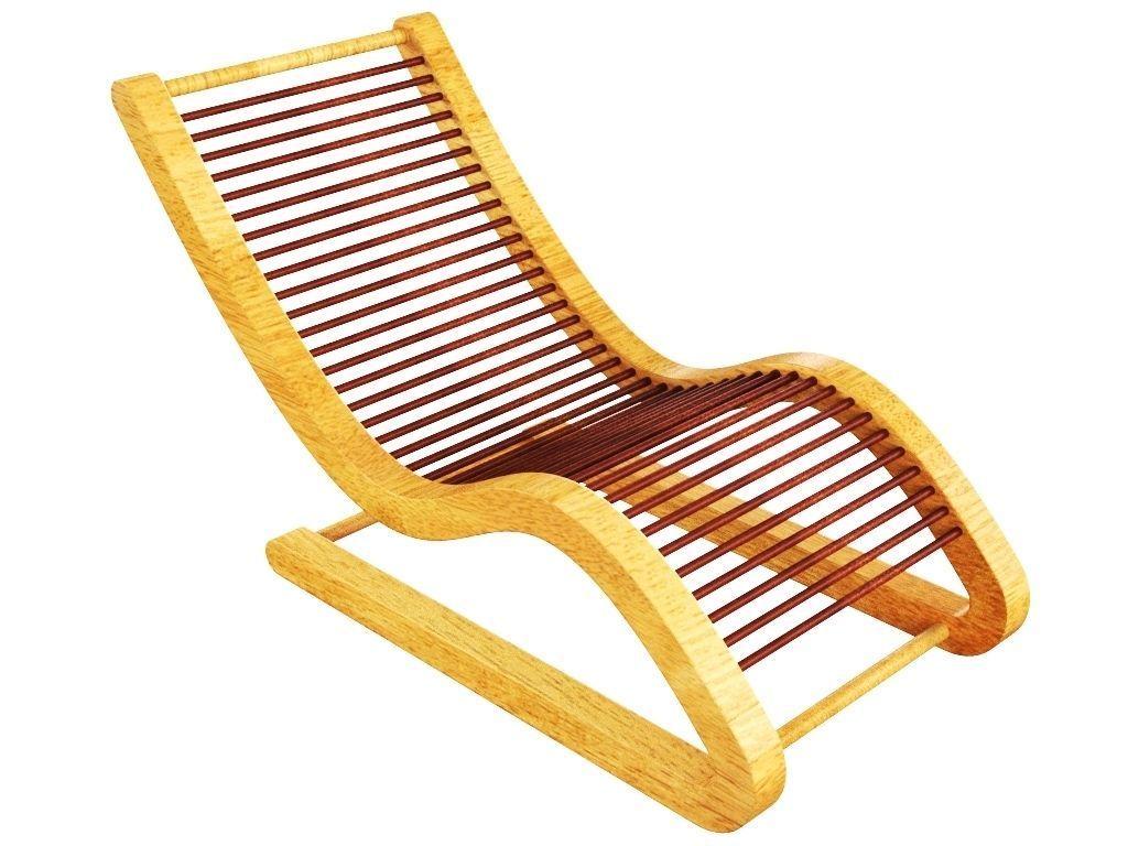 Lounge Chair Sunbed 3D model_2