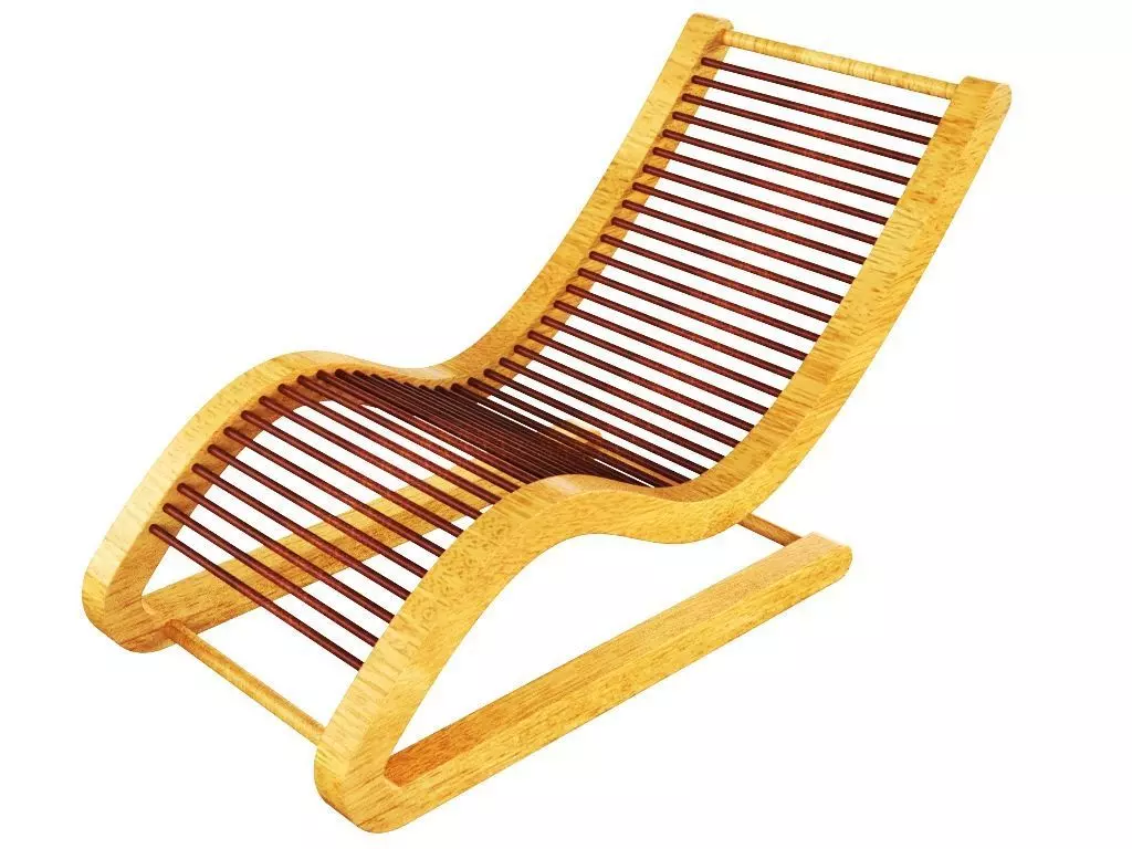 Lounge Chair Sunbed 3D model_0