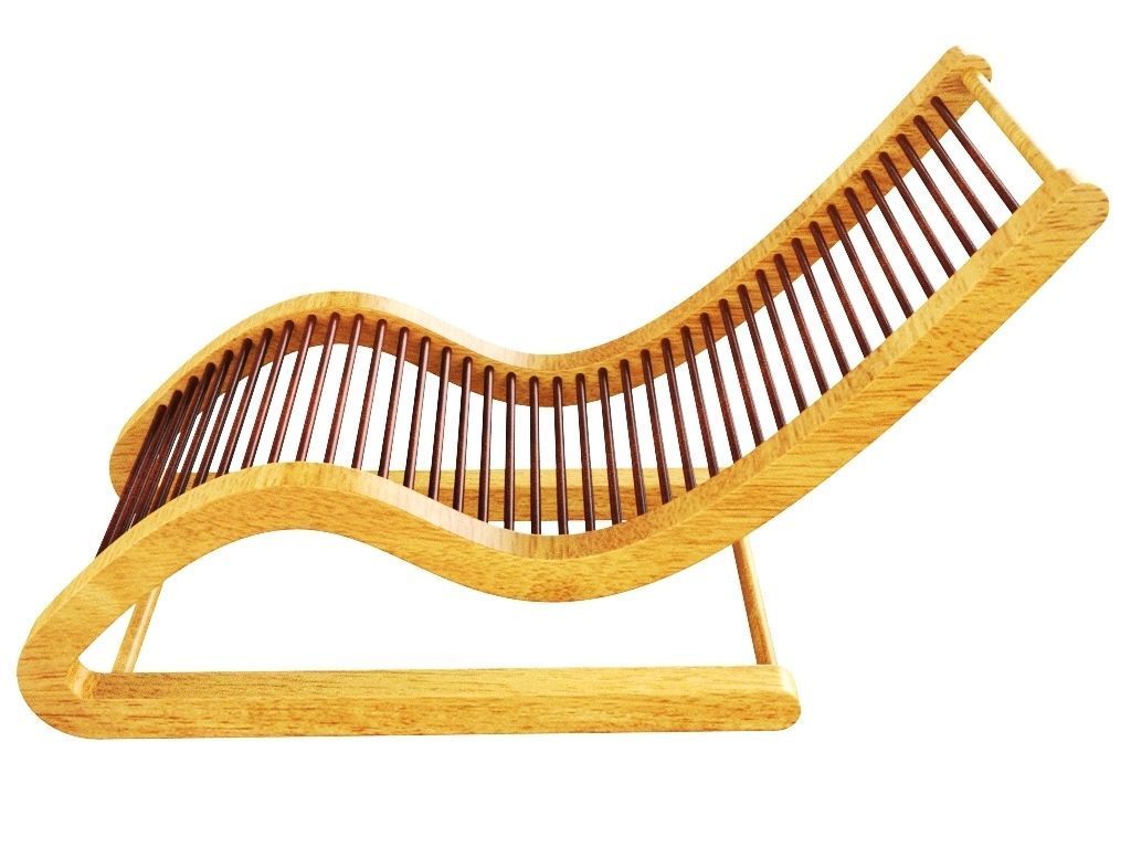 Lounge Chair Sunbed 3D model_7