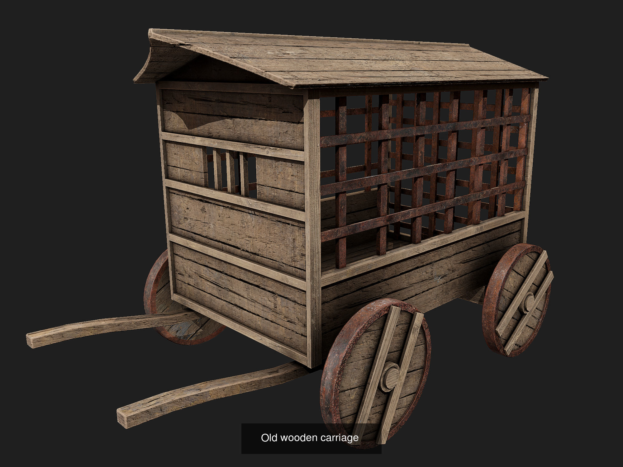 Medieval Collection 3D Model set of wooden _9