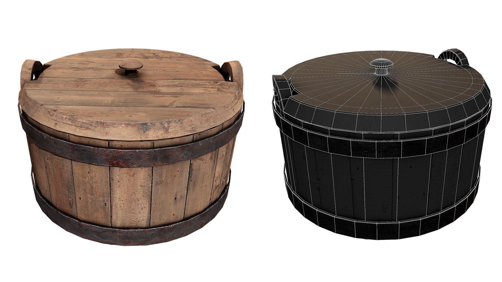 Medieval Collection 3D Model set of wooden _14