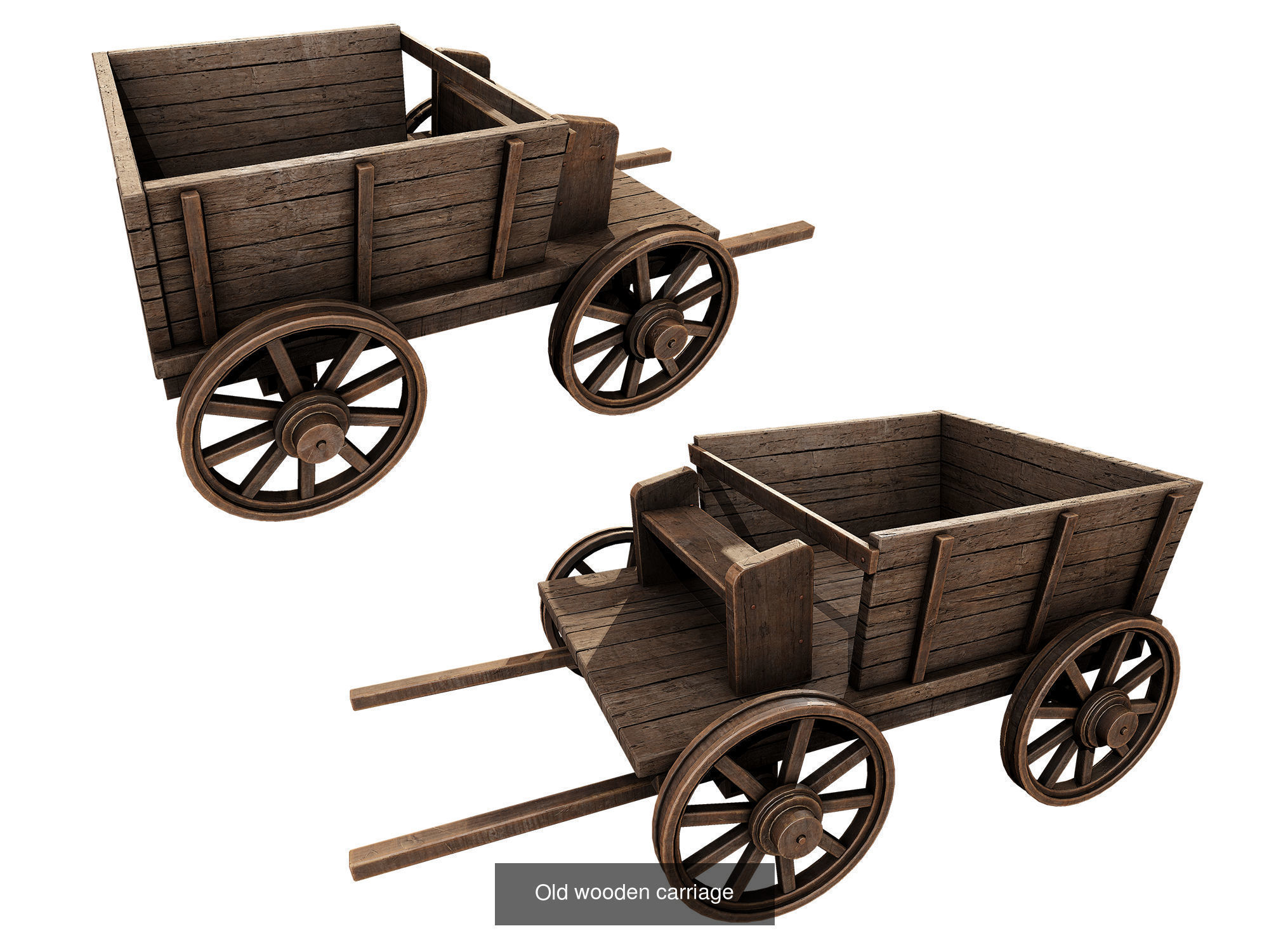 Medieval Collection 3D Model set of wooden _7