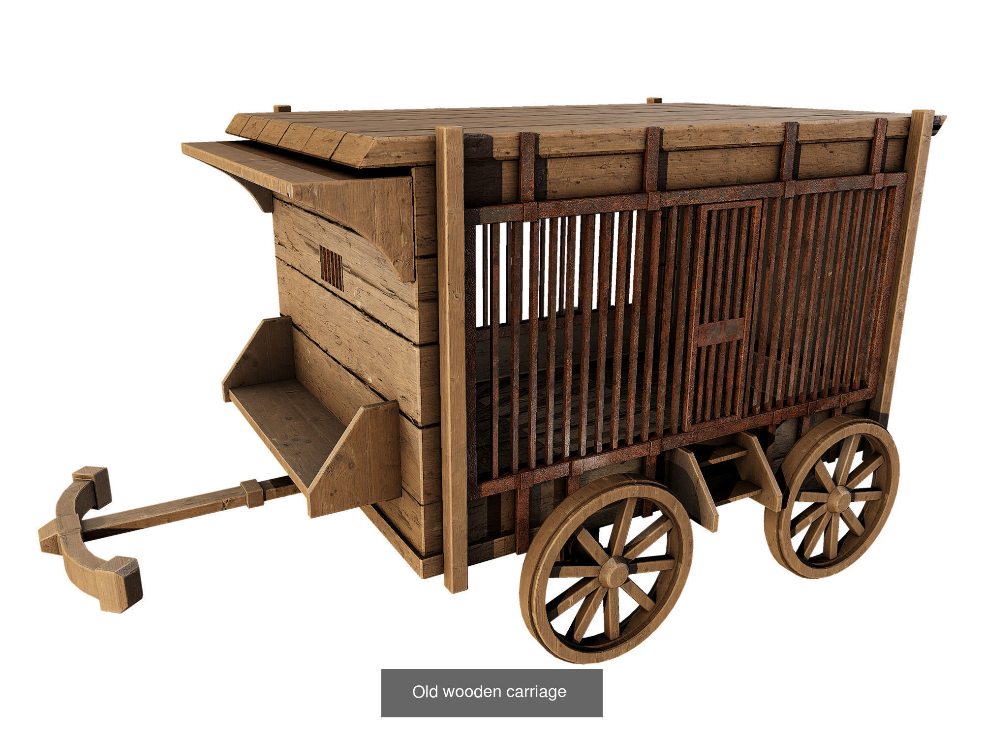 Medieval Collection 3D Model set of wooden _11