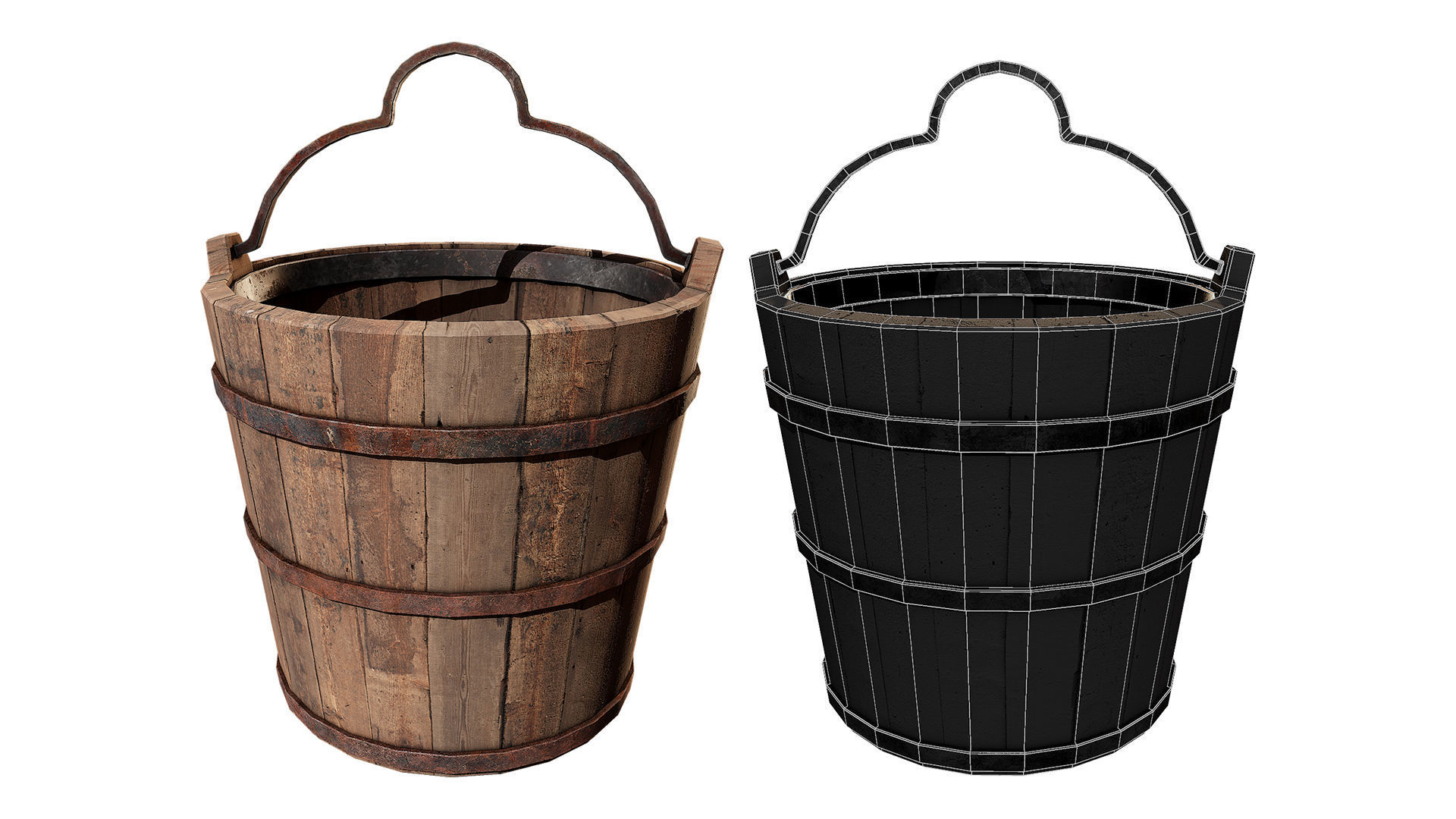 Medieval Collection 3D Model set of wooden _10