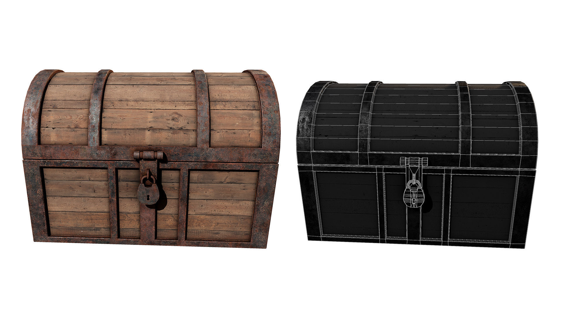 Medieval Collection 3D Model set of wooden _8