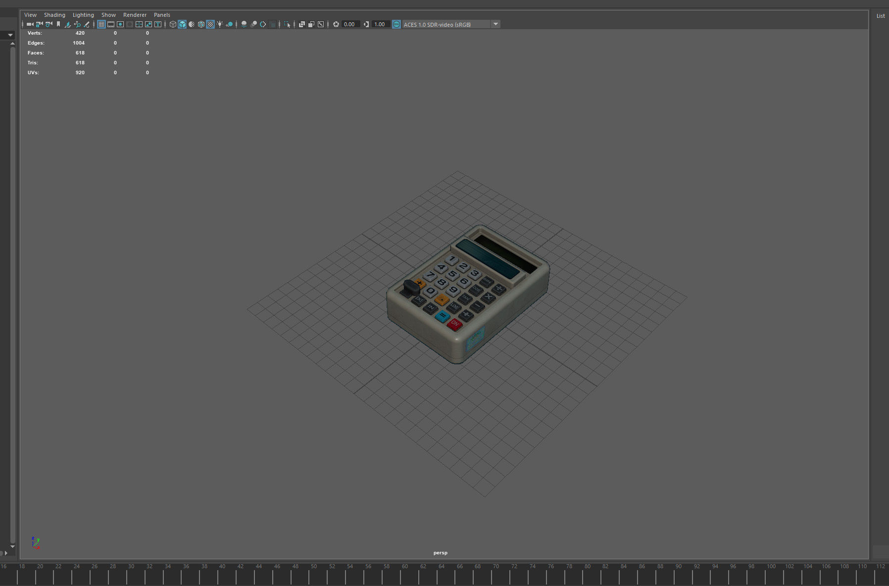 Calculator Vol 1 S2 Low-poly 3D model_8